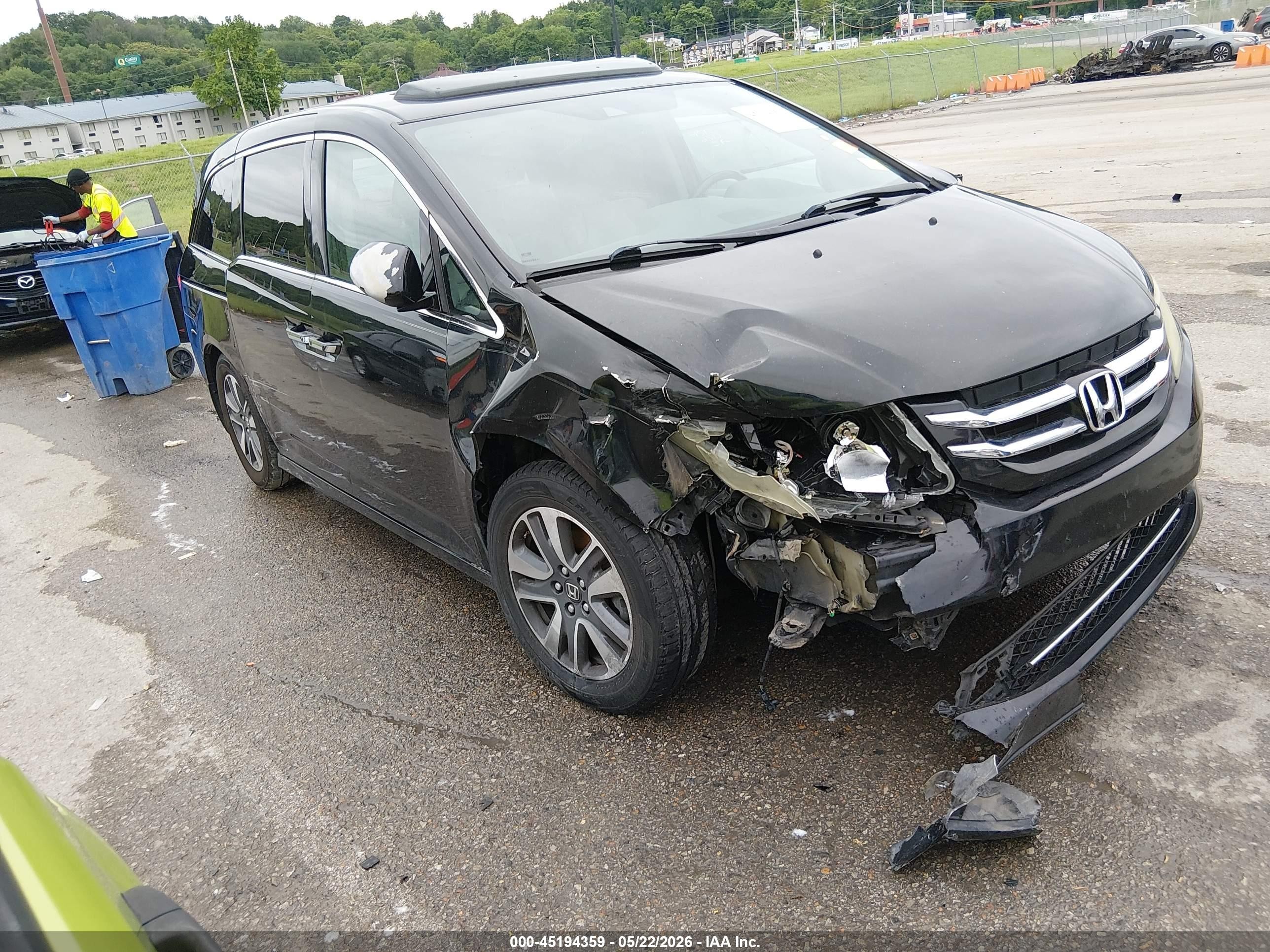 2014 Honda Odyssey Touring/touring Elite Black vin: 5FNRL5H98EB008354