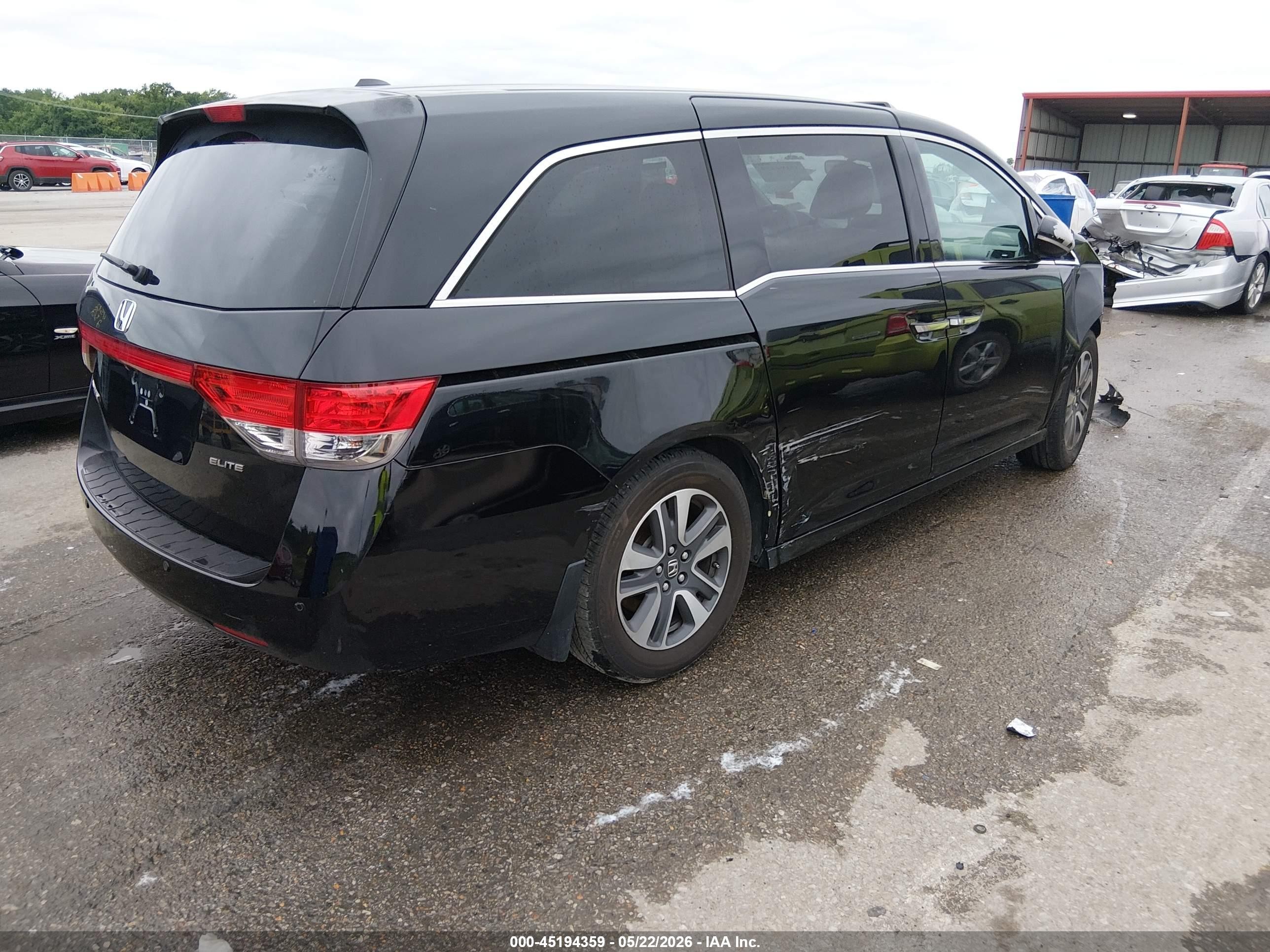 2014 Honda Odyssey Touring/touring Elite Black vin: 5FNRL5H98EB008354