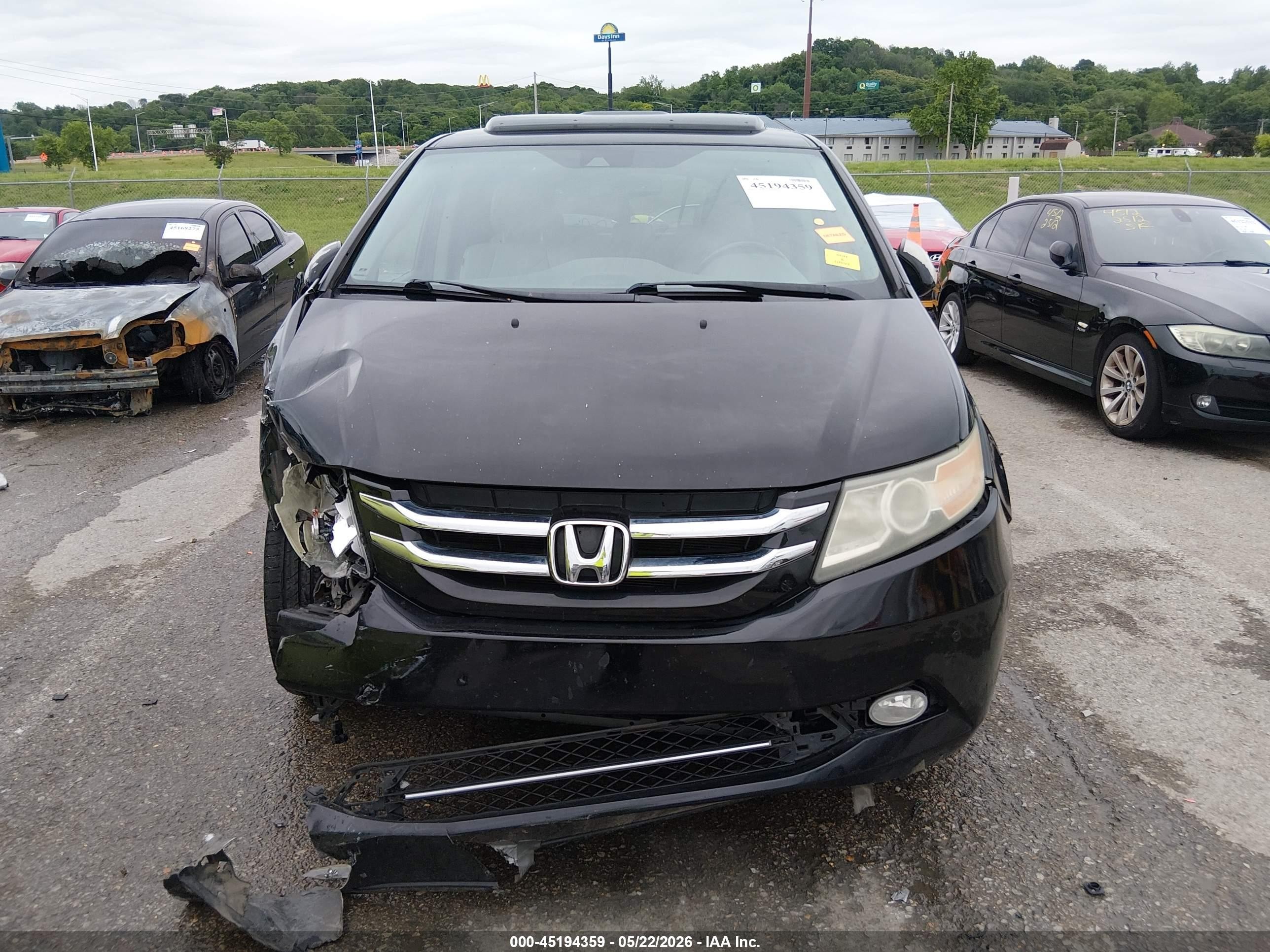 2014 Honda Odyssey Touring/touring Elite Black vin: 5FNRL5H98EB008354