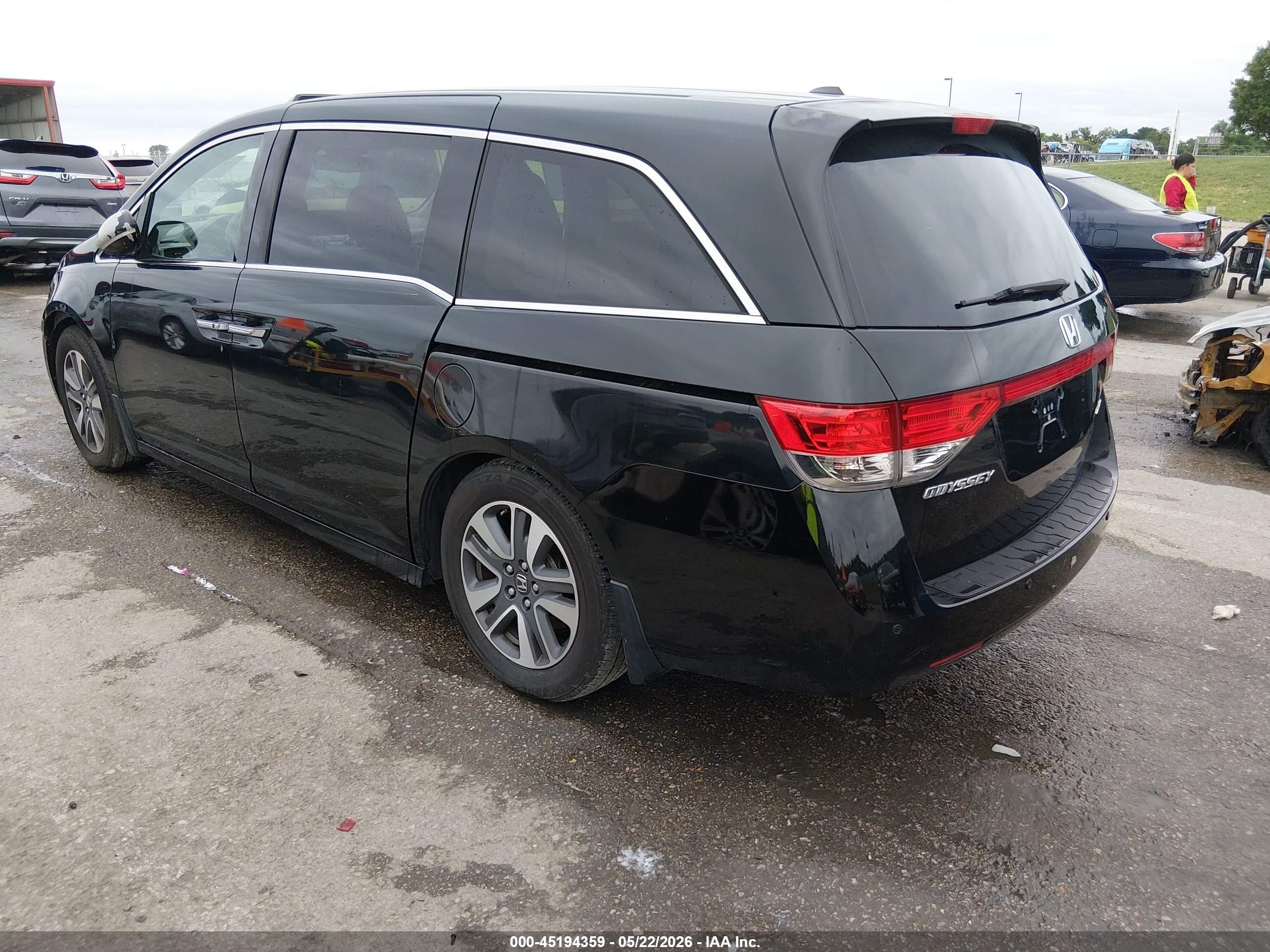 2014 Honda Odyssey Touring/touring Elite Black vin: 5FNRL5H98EB008354