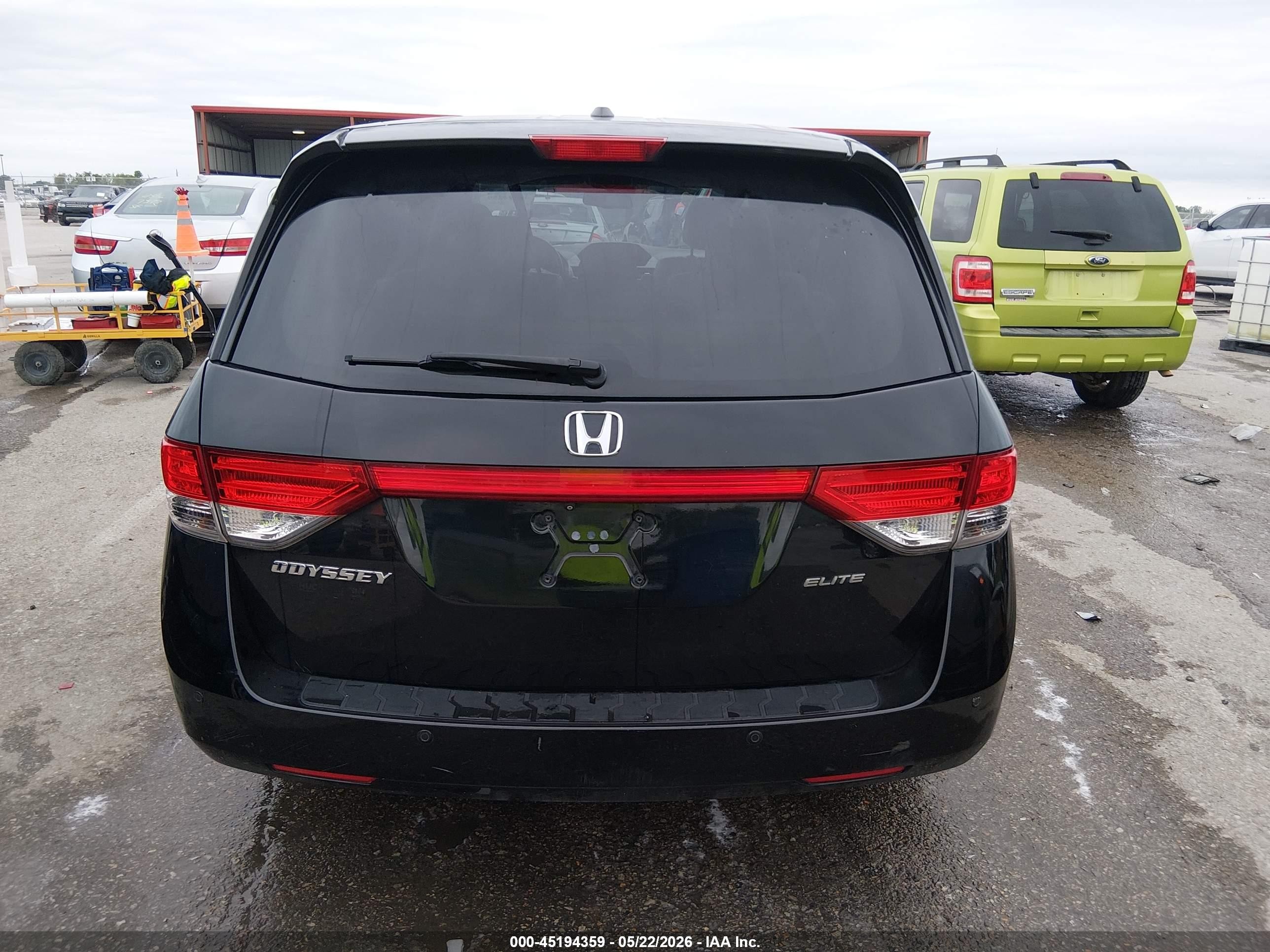 2014 Honda Odyssey Touring/touring Elite Black vin: 5FNRL5H98EB008354