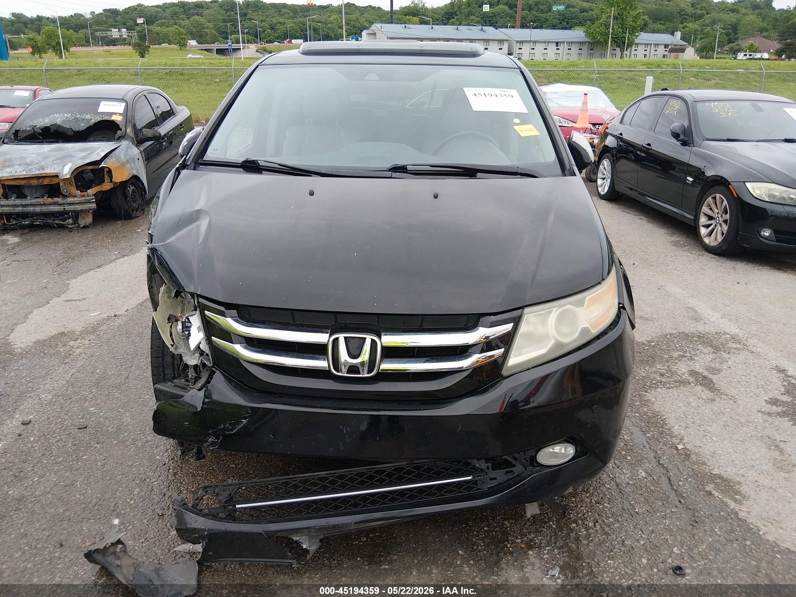 2014 Honda Odyssey Touring/touring Elite Black vin: 5FNRL5H98EB008354