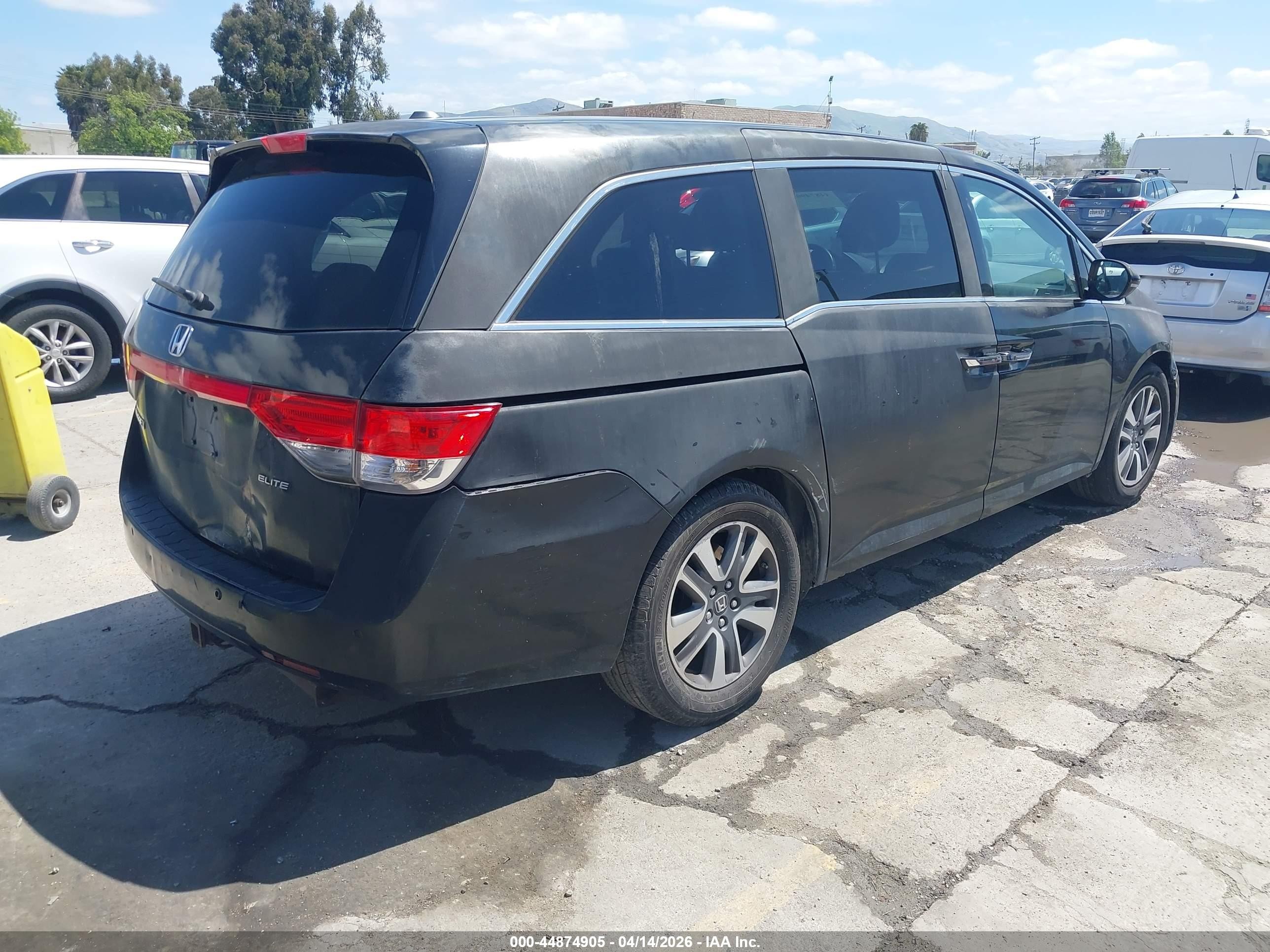 2014 Honda Odyssey Touring/touring Elite Black vin: 5FNRL5H98EB031567