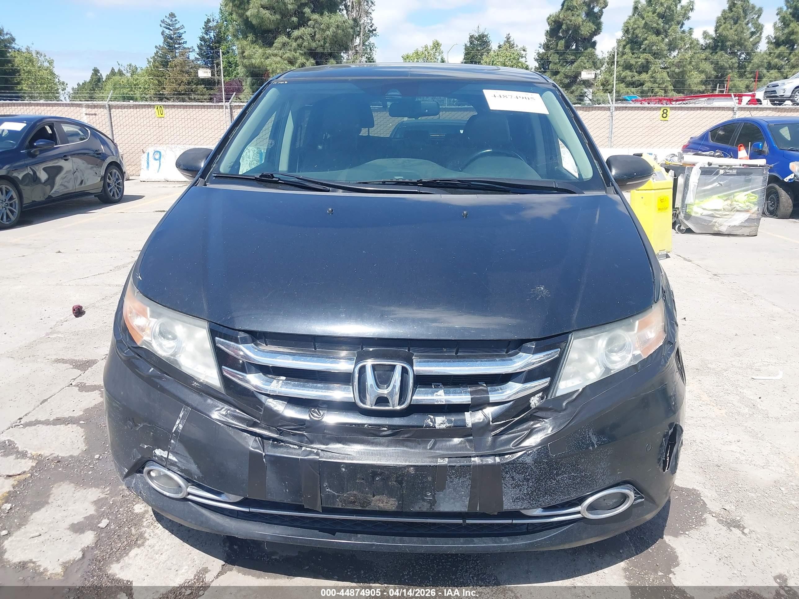 2014 Honda Odyssey Touring/touring Elite Black vin: 5FNRL5H98EB031567