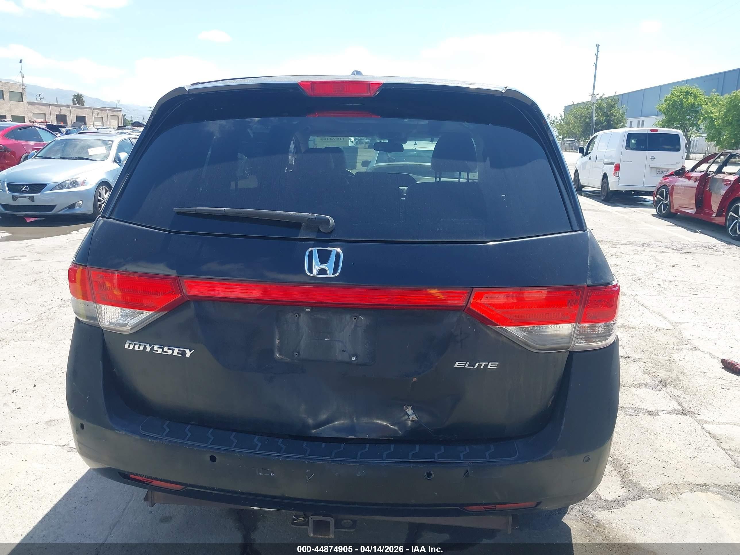 2014 Honda Odyssey Touring/touring Elite Black vin: 5FNRL5H98EB031567