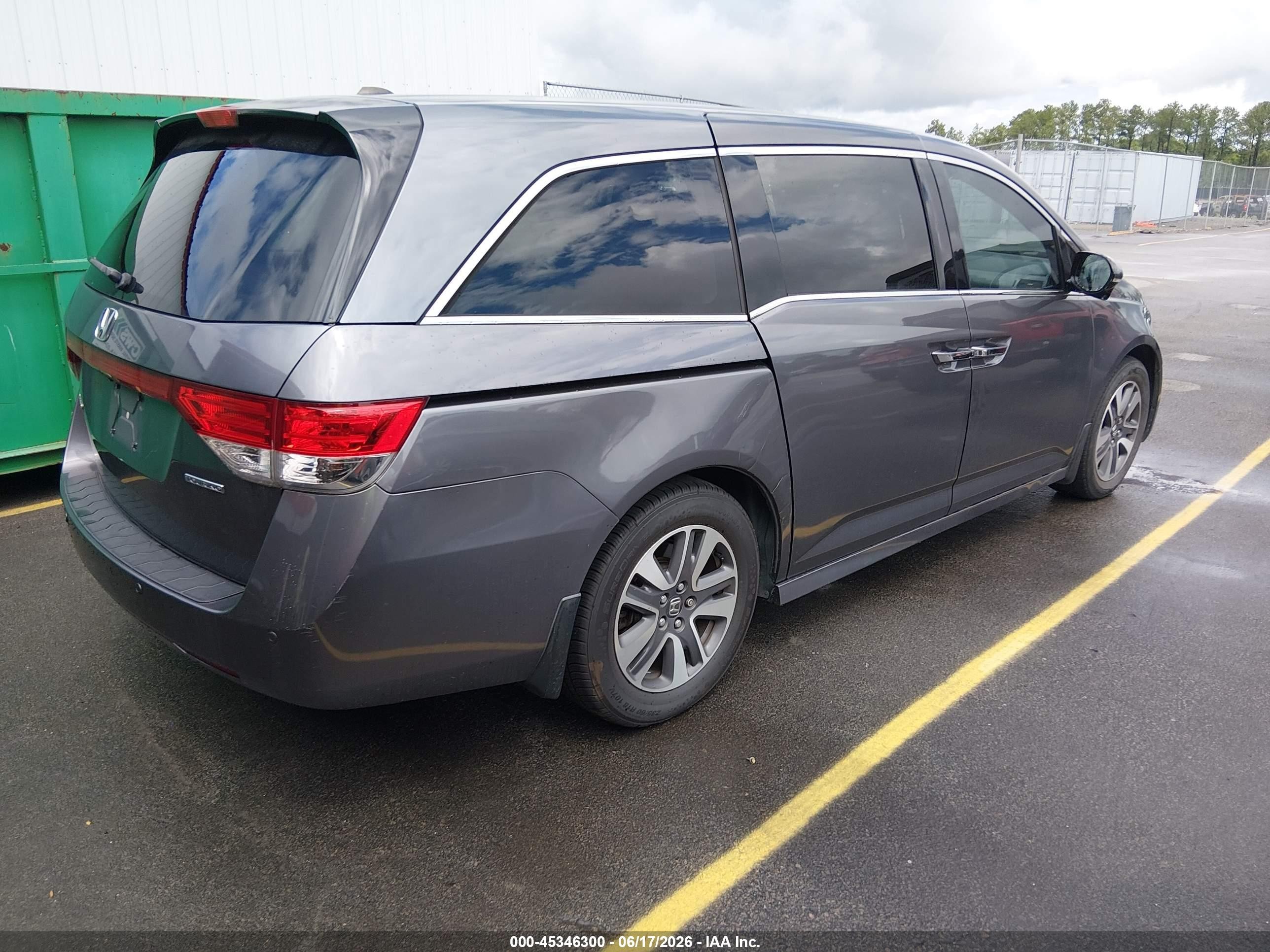 2014 Honda Odyssey Touring/touring Elite Gray vin: 5FNRL5H98EB058509