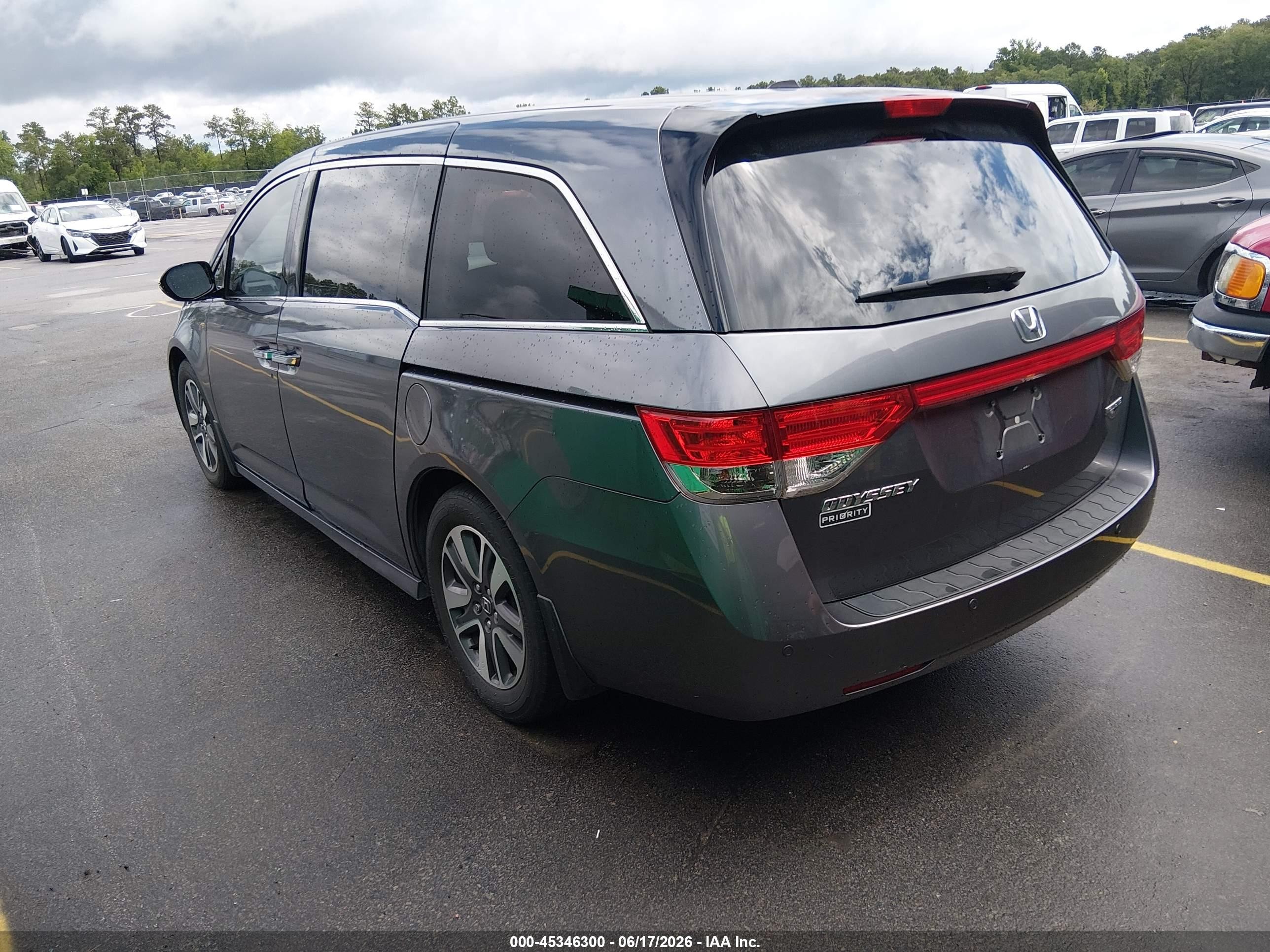 2014 Honda Odyssey Touring/touring Elite Gray vin: 5FNRL5H98EB058509