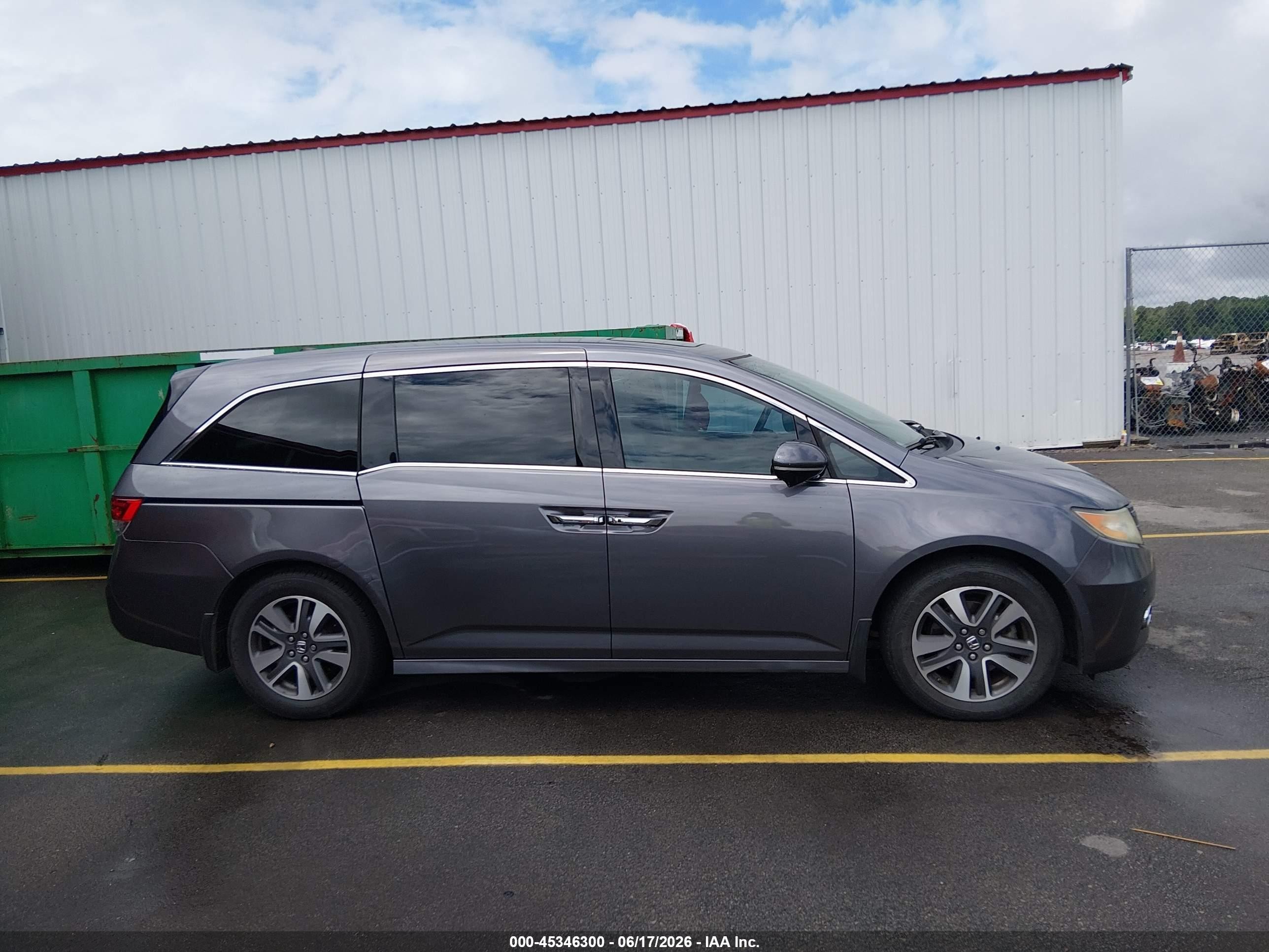 2014 Honda Odyssey Touring/touring Elite Gray vin: 5FNRL5H98EB058509