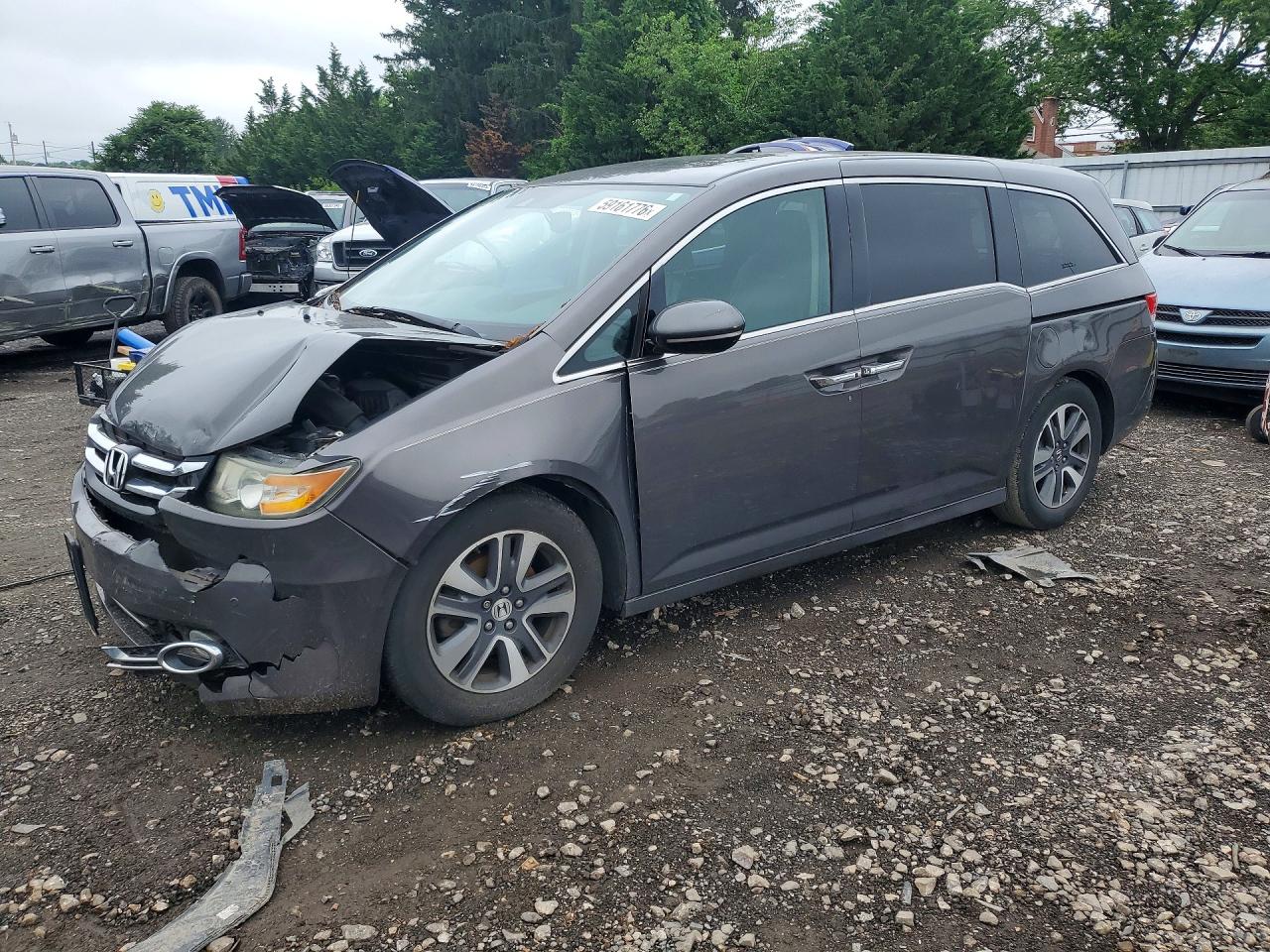 2014 Honda Odyssey Touring Charcoal vin: 5FNRL5H98EB070093