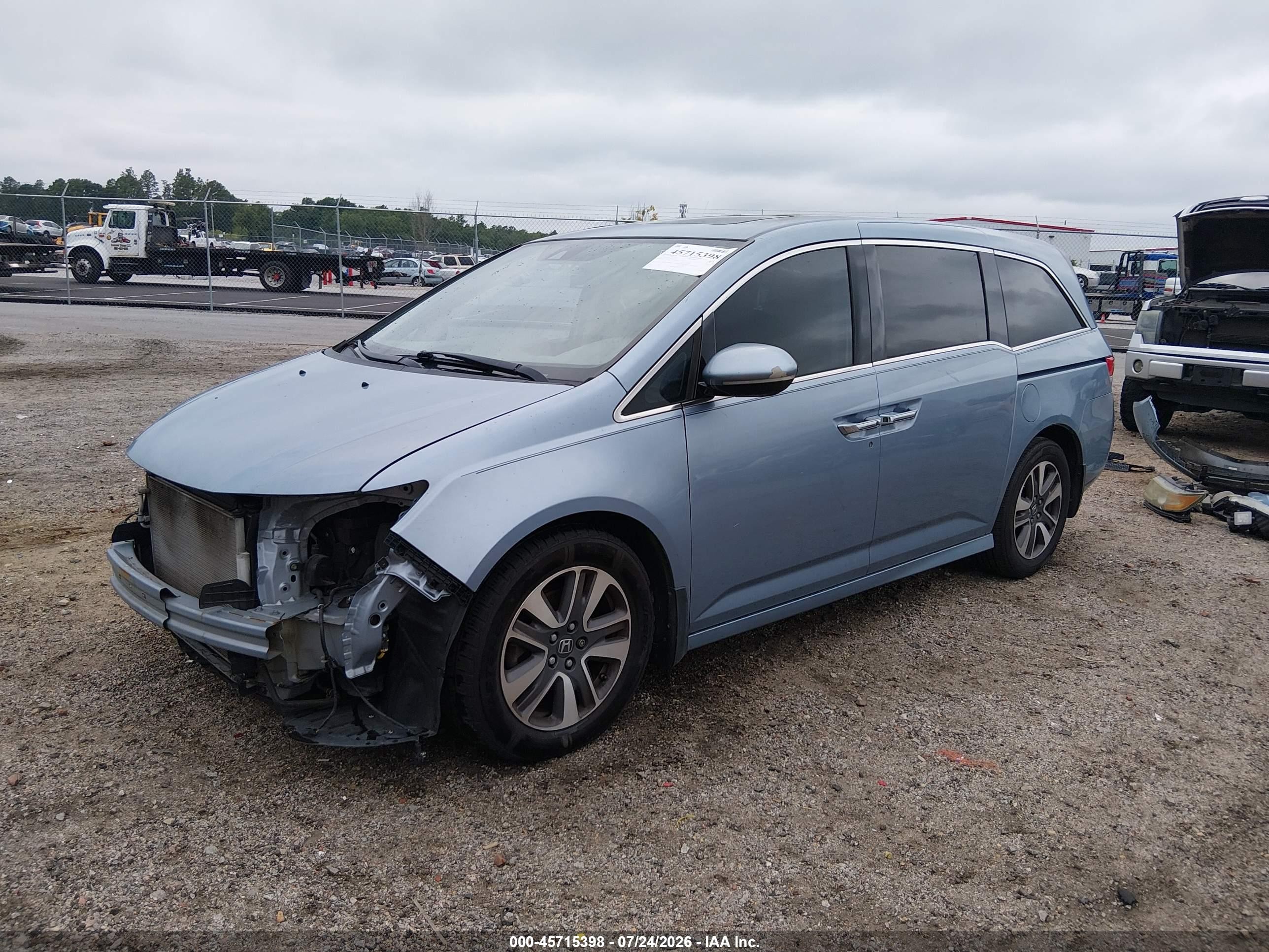 2014 Honda Odyssey Touring/touring Elite Blue vin: 5FNRL5H98EB112732