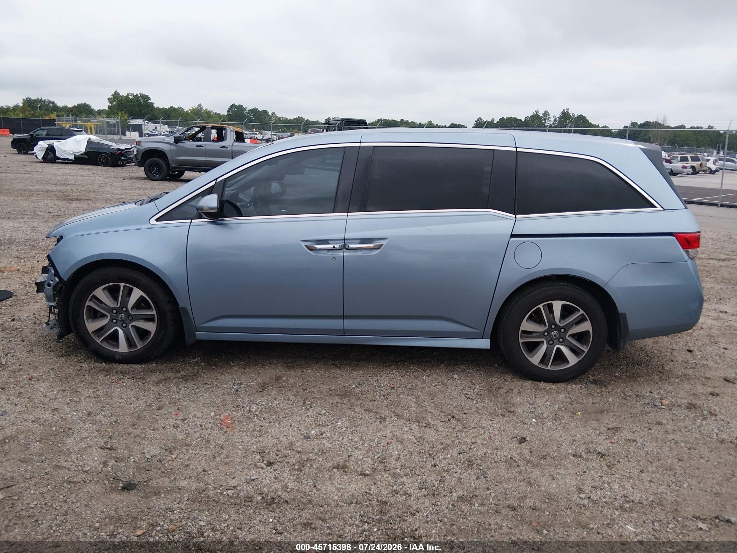 2014 Honda Odyssey Touring/touring Elite Blue vin: 5FNRL5H98EB112732