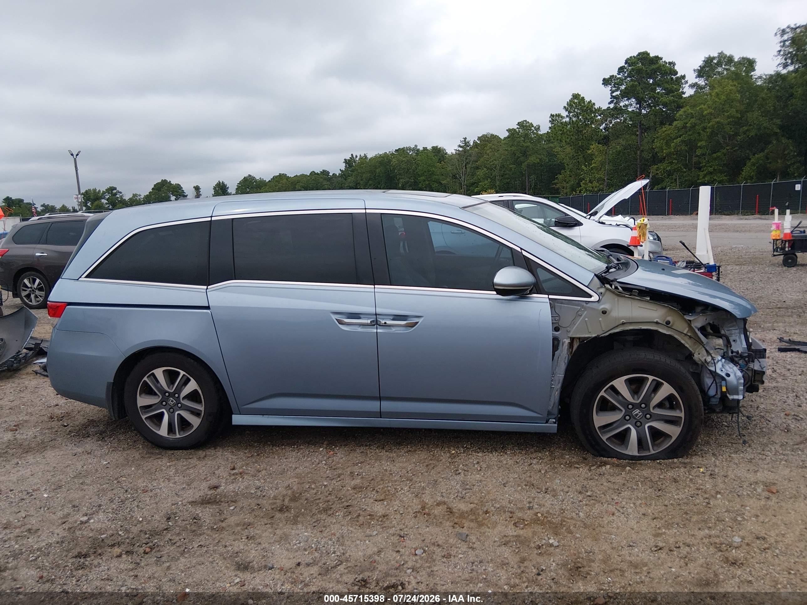 2014 Honda Odyssey Touring/touring Elite Blue vin: 5FNRL5H98EB112732