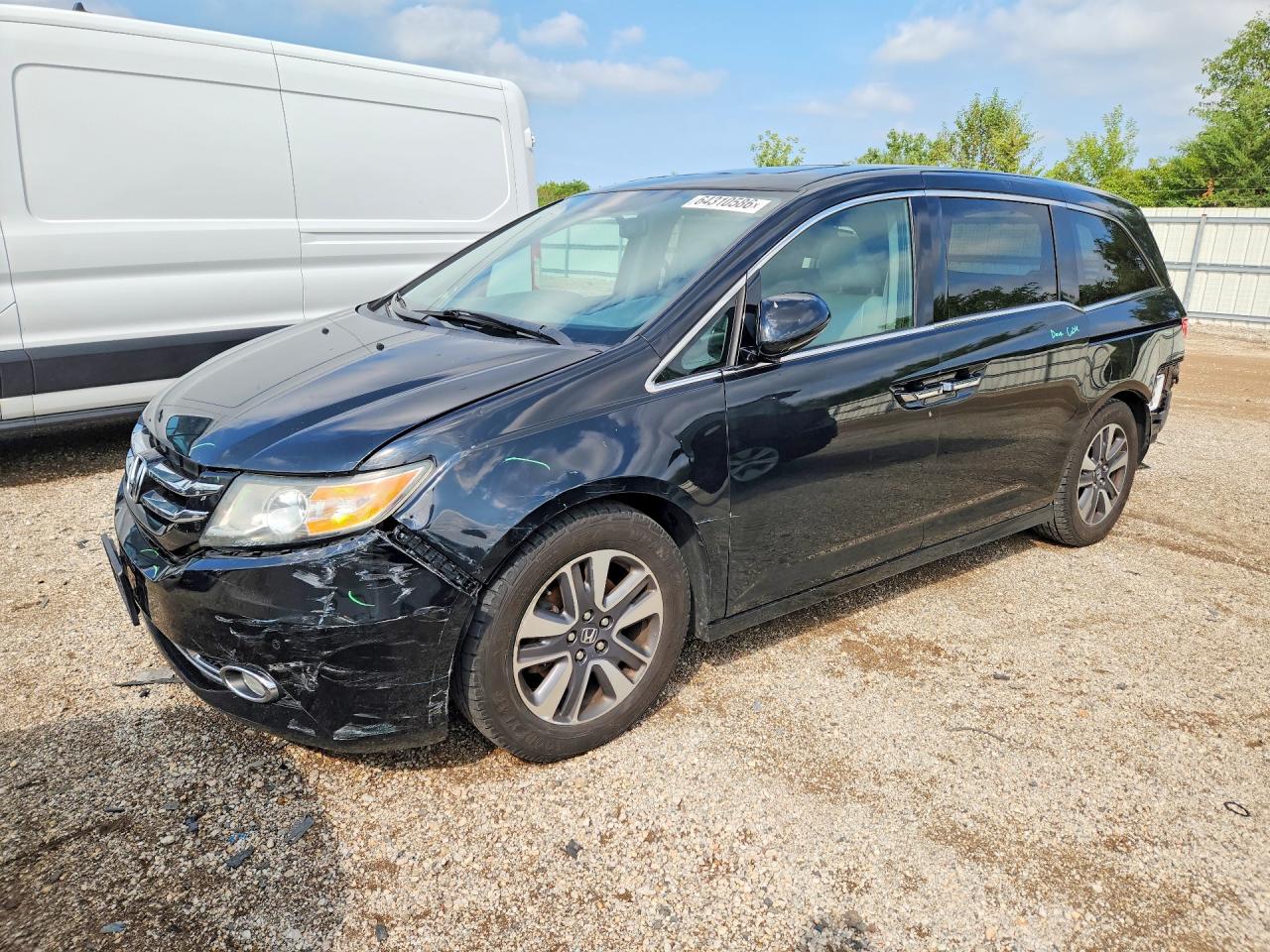 2014 Honda Odyssey Touring Black vin: 5FNRL5H98EB136271
