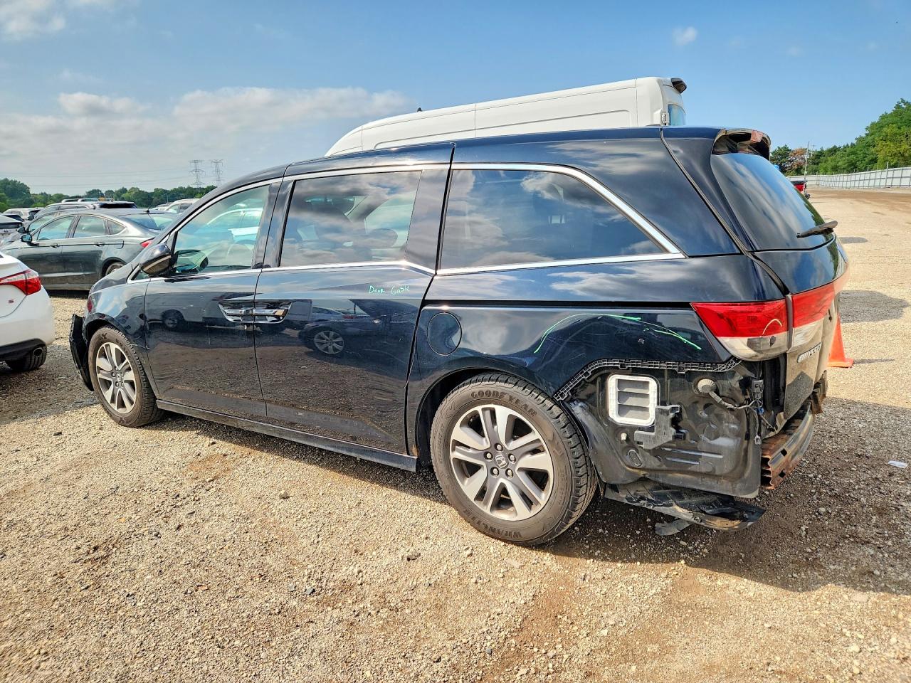 2014 Honda Odyssey Touring Black vin: 5FNRL5H98EB136271