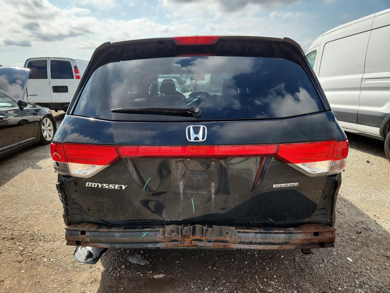 2014 Honda Odyssey Touring Black vin: 5FNRL5H98EB136271