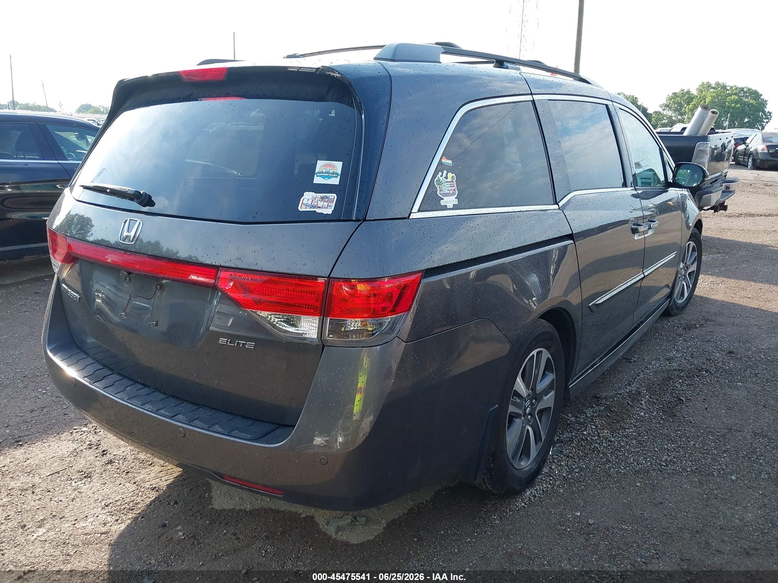 2015 Honda Odyssey Touring/touring Elite Gray vin: 5FNRL5H98FB021235