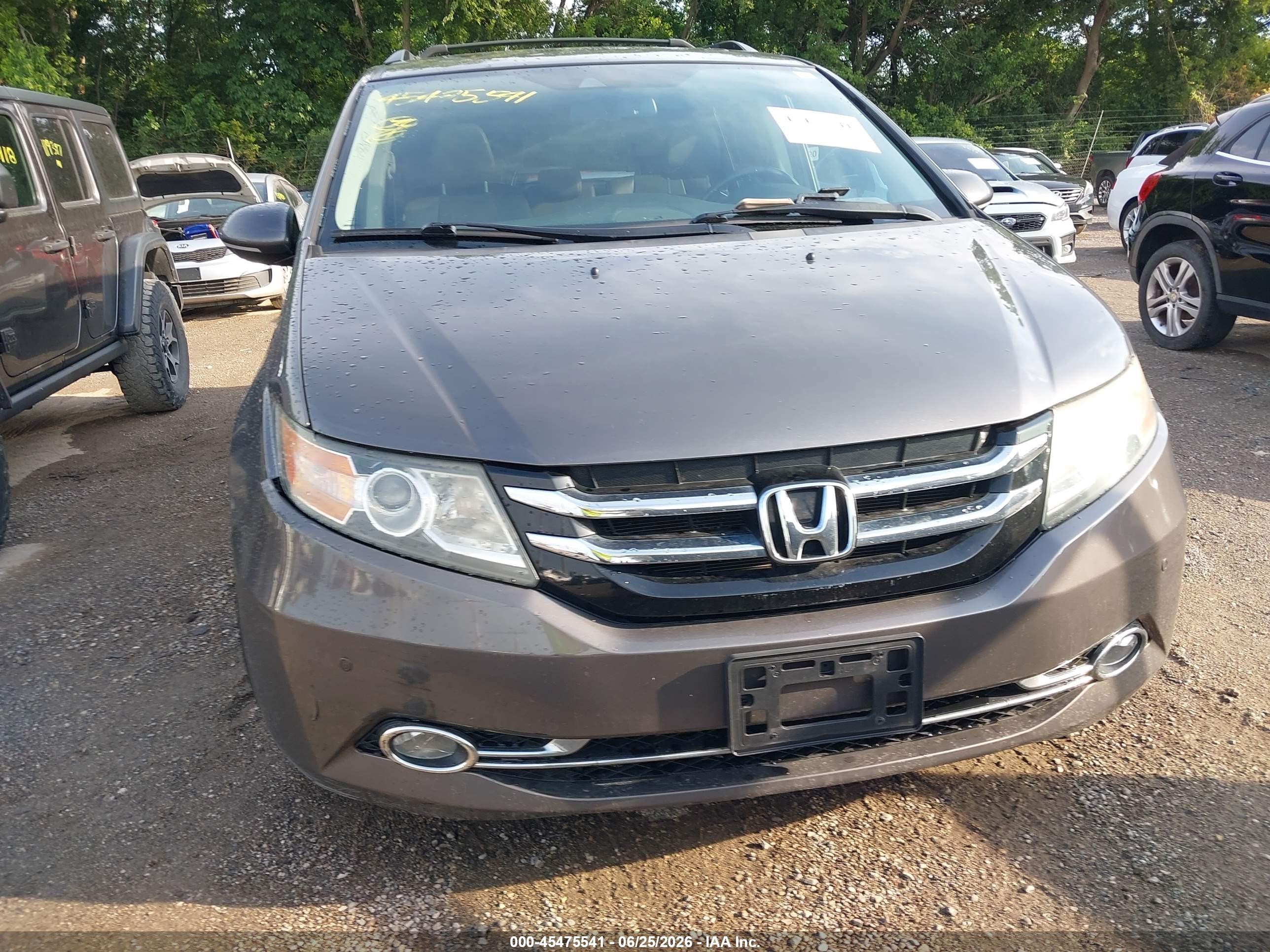 2015 Honda Odyssey Touring/touring Elite Gray vin: 5FNRL5H98FB021235