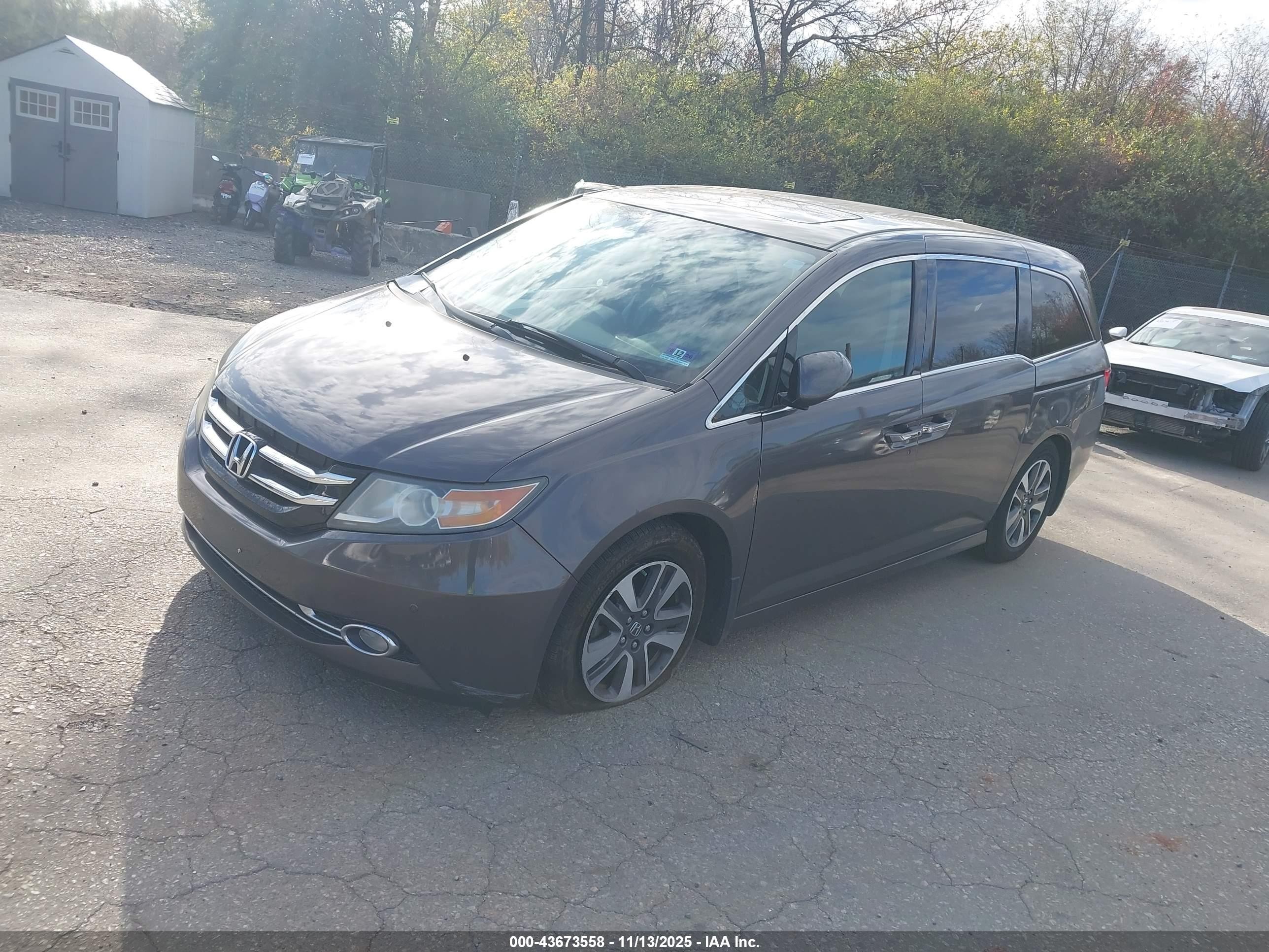2015 Honda Odyssey Touring/touring Elite Серый vin: 5FNRL5H98FB021686