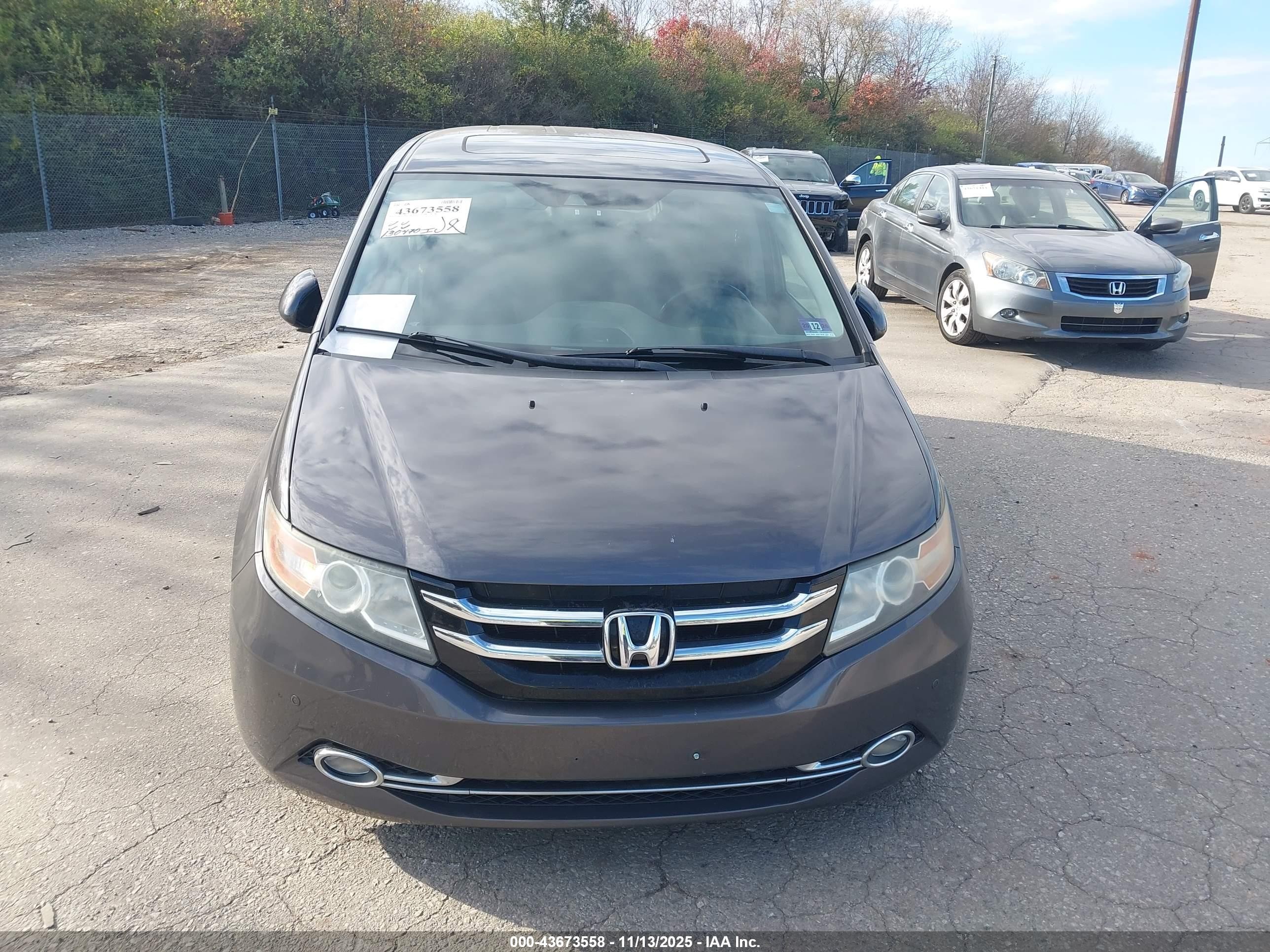 2015 Honda Odyssey Touring/touring Elite Серый vin: 5FNRL5H98FB021686