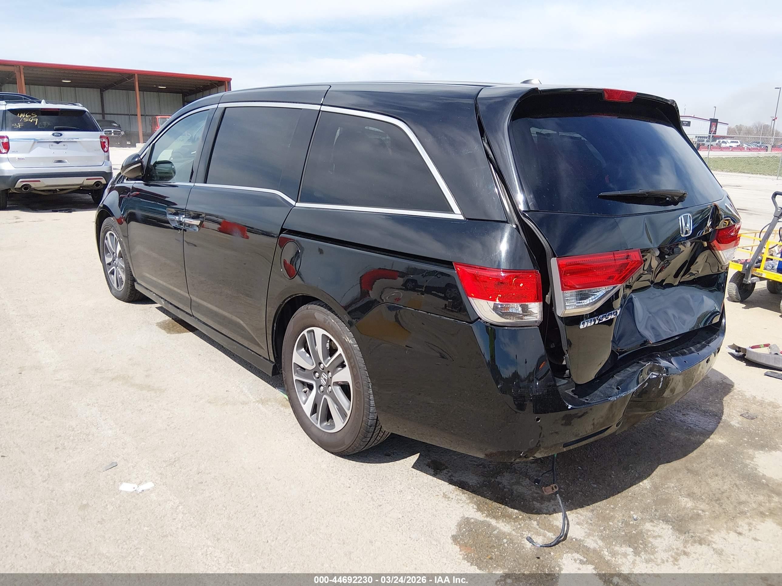 2015 Honda Odyssey Touring/touring Elite Black vin: 5FNRL5H98FB062416