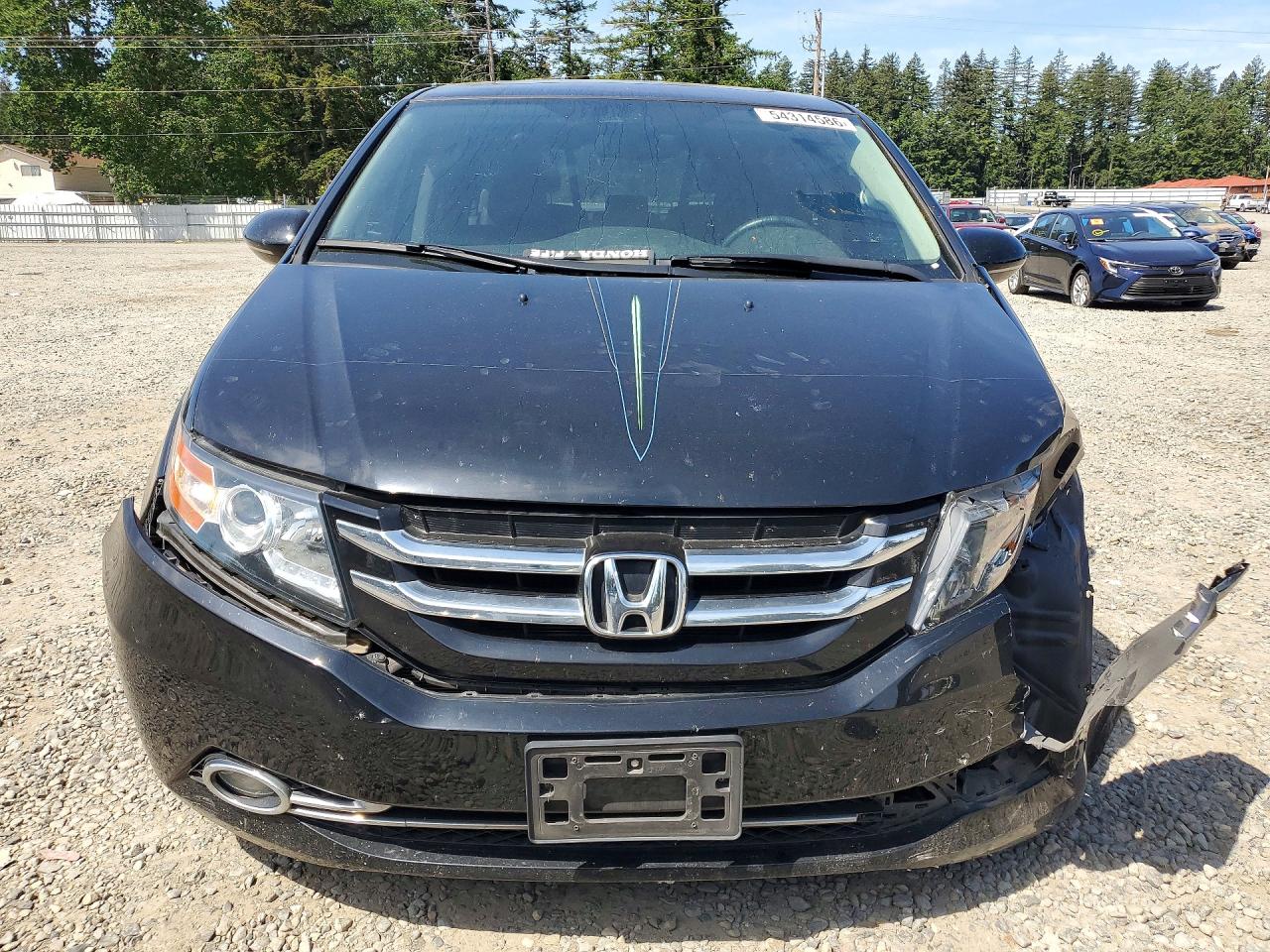 2015 Honda Odyssey Touring Black vin: 5FNRL5H98FB062464