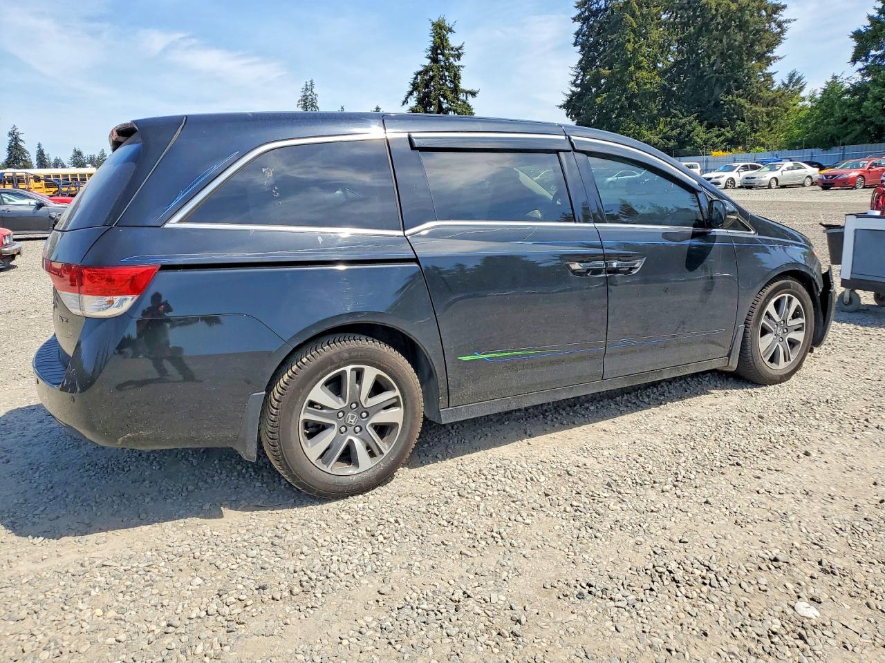 2015 Honda Odyssey Touring Black vin: 5FNRL5H98FB062464
