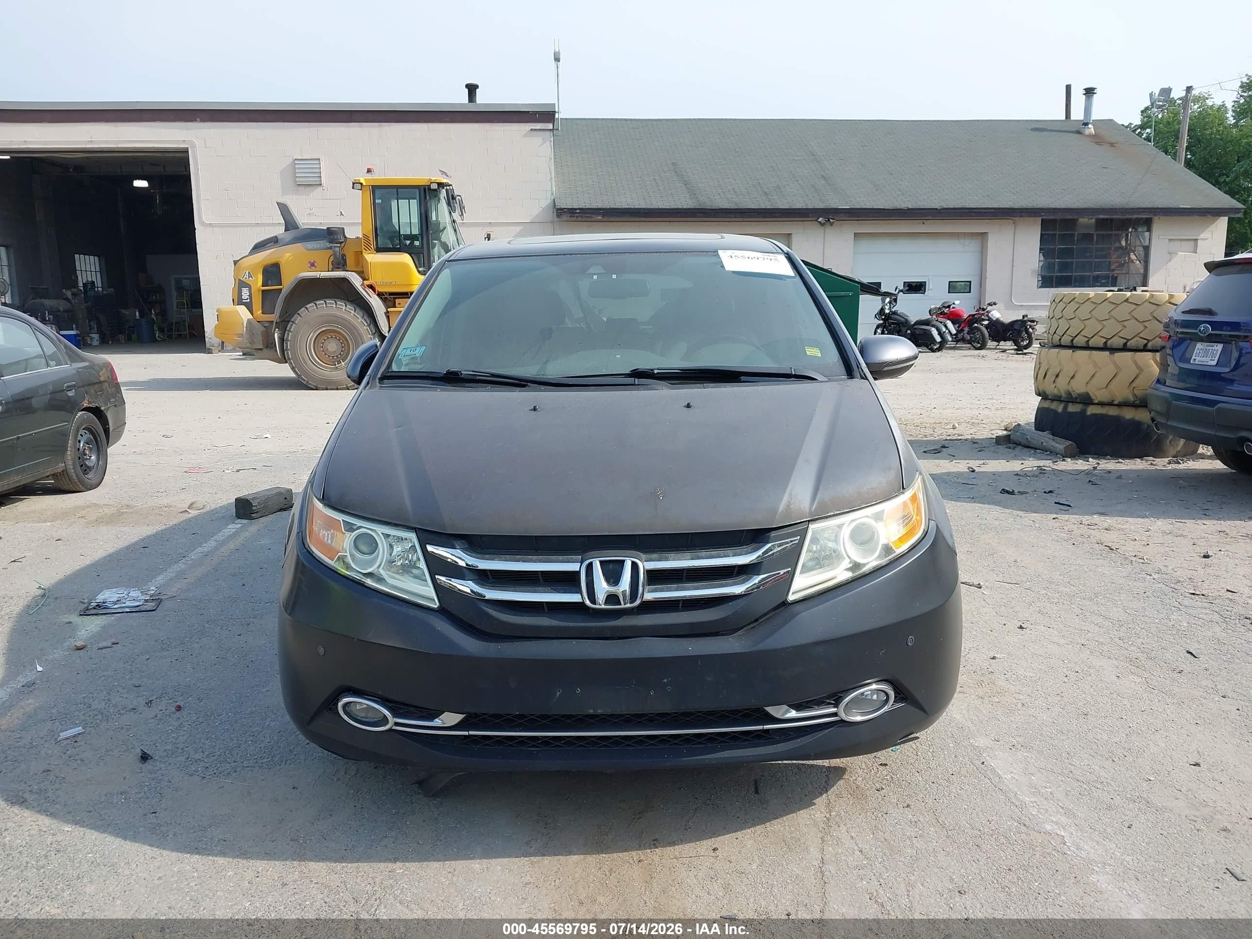 2015 Honda Odyssey Touring/touring Elite Gray vin: 5FNRL5H98FB077367