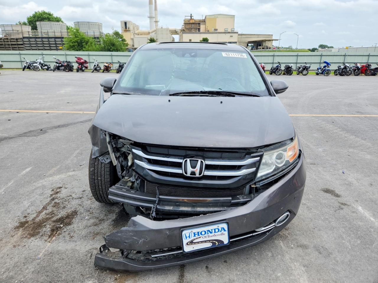 2015 Honda Odyssey Touring Gray vin: 5FNRL5H98FB091544