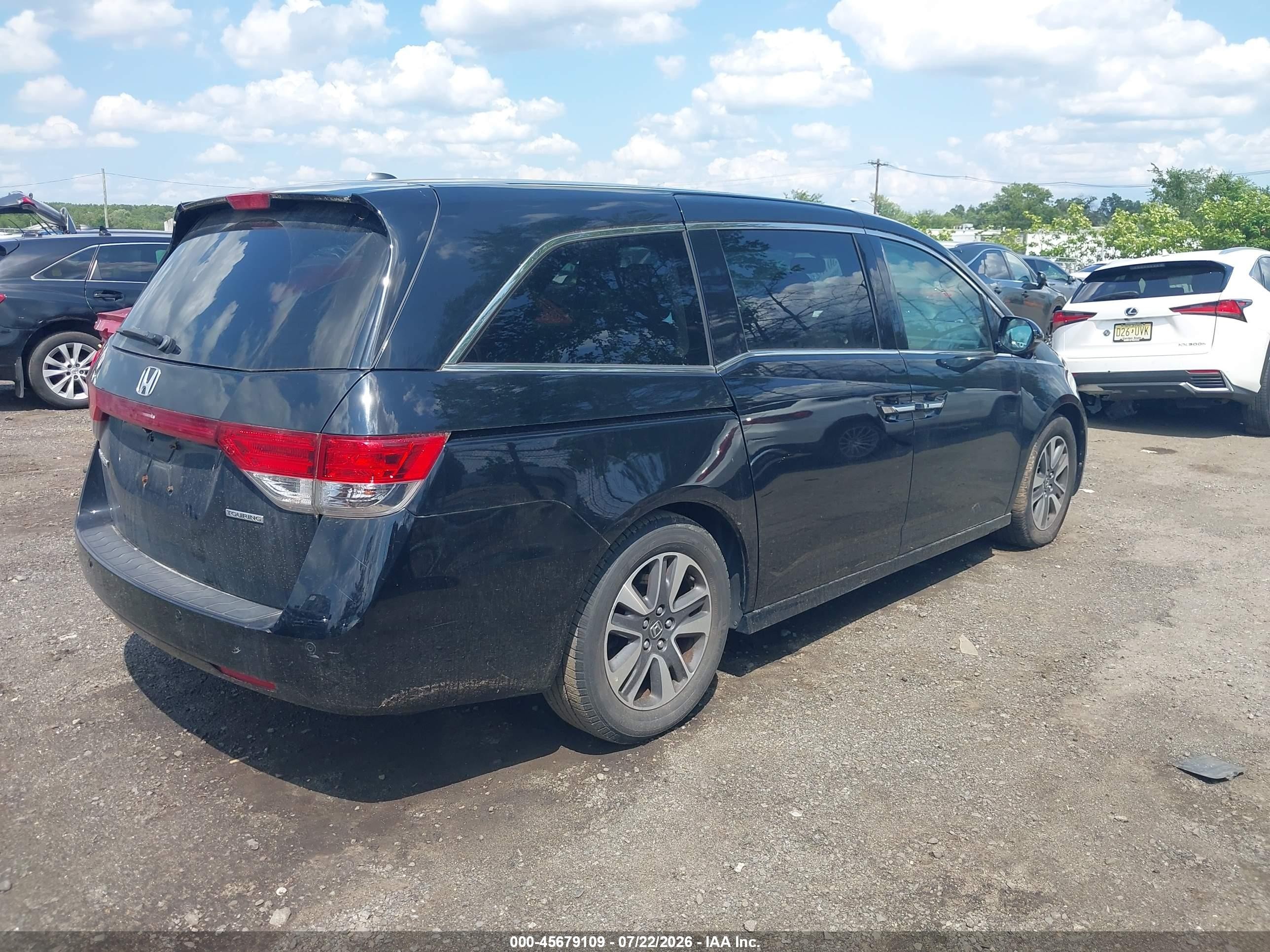 2015 Honda Odyssey Touring/touring Elite Black vin: 5FNRL5H98FB104339