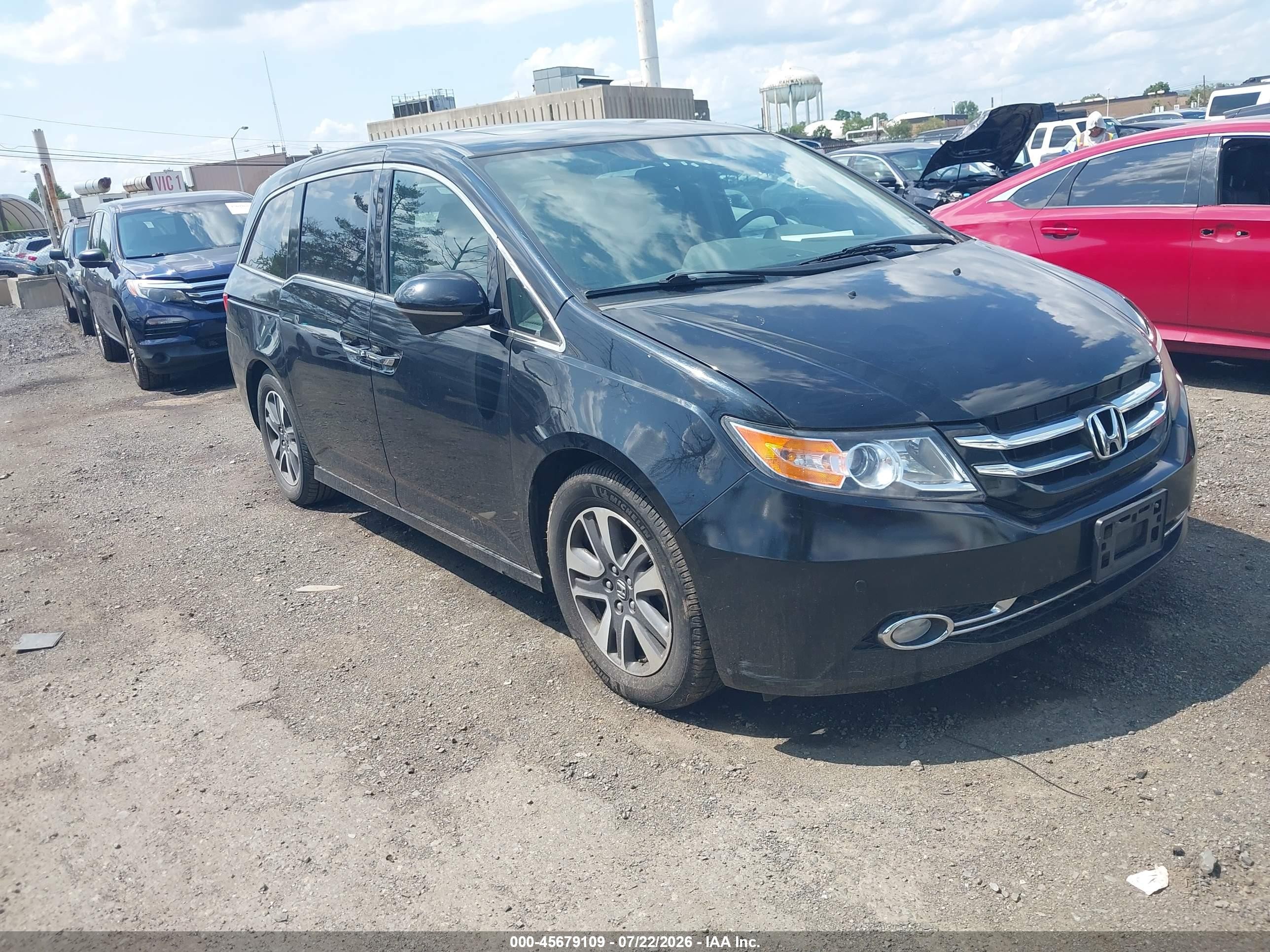 2015 Honda Odyssey Touring/touring Elite Black vin: 5FNRL5H98FB104339