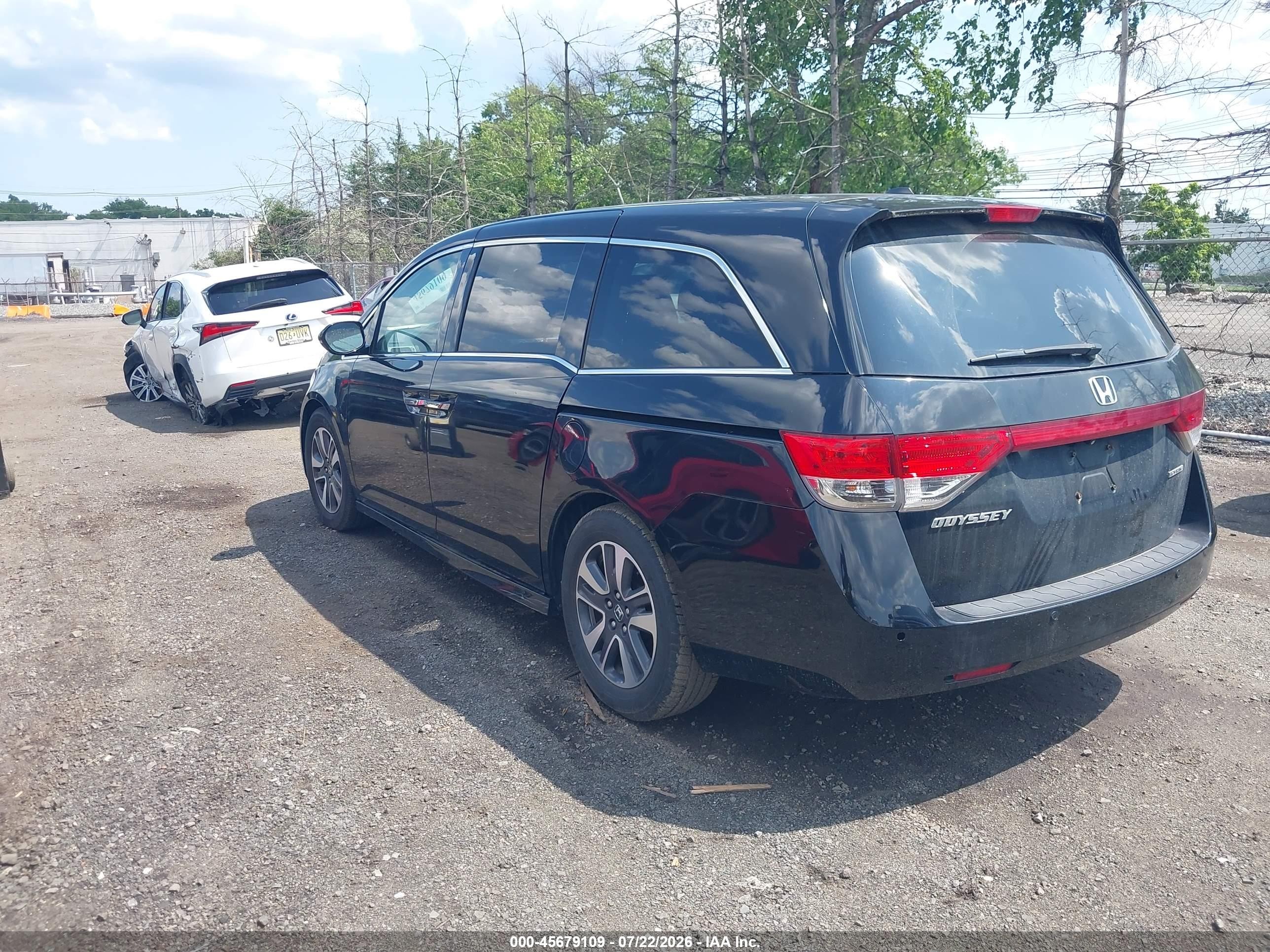 2015 Honda Odyssey Touring/touring Elite Black vin: 5FNRL5H98FB104339