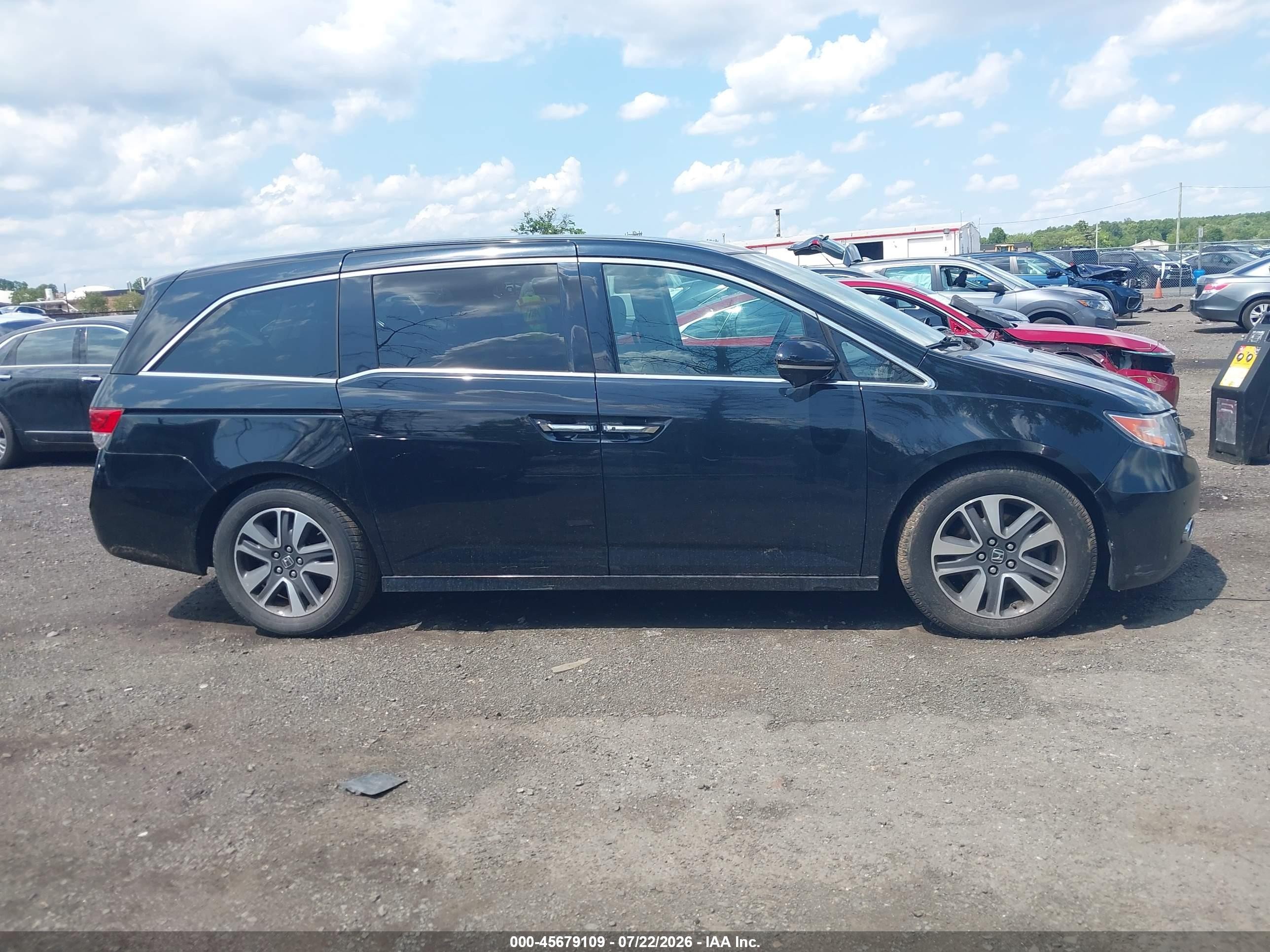 2015 Honda Odyssey Touring/touring Elite Black vin: 5FNRL5H98FB104339