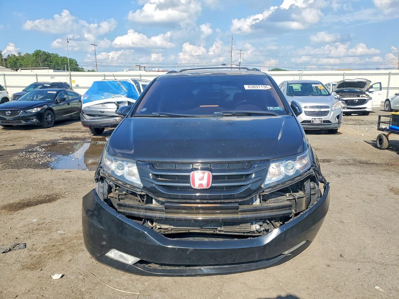 2011 Honda Odyssey Touring Black vin: 5FNRL5H99BB011209