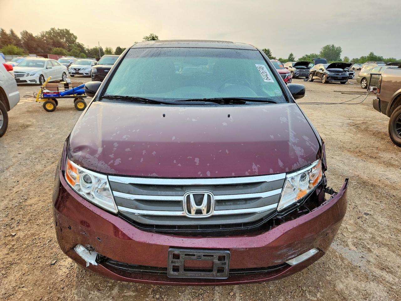 2011 Honda Odyssey Touring Темно-бордовый vin: 5FNRL5H99BB013414