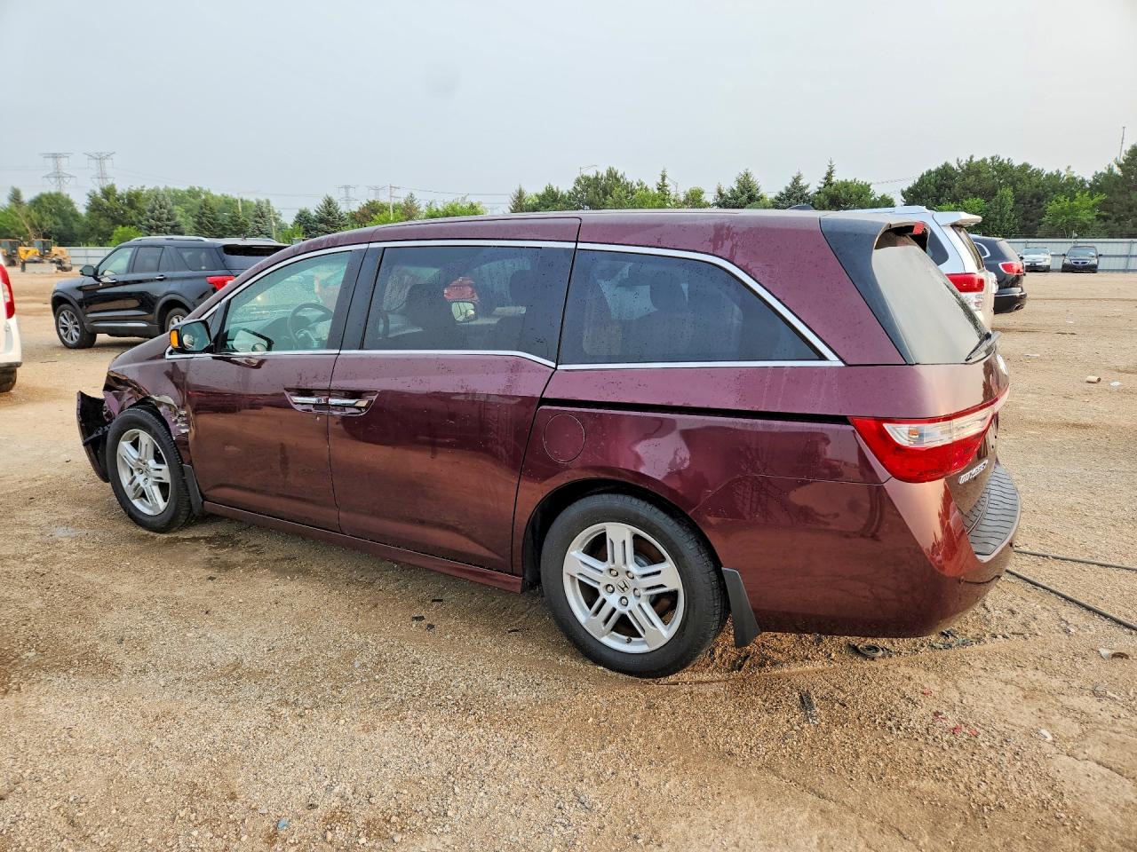 2011 Honda Odyssey Touring Темно-бордовый vin: 5FNRL5H99BB013414