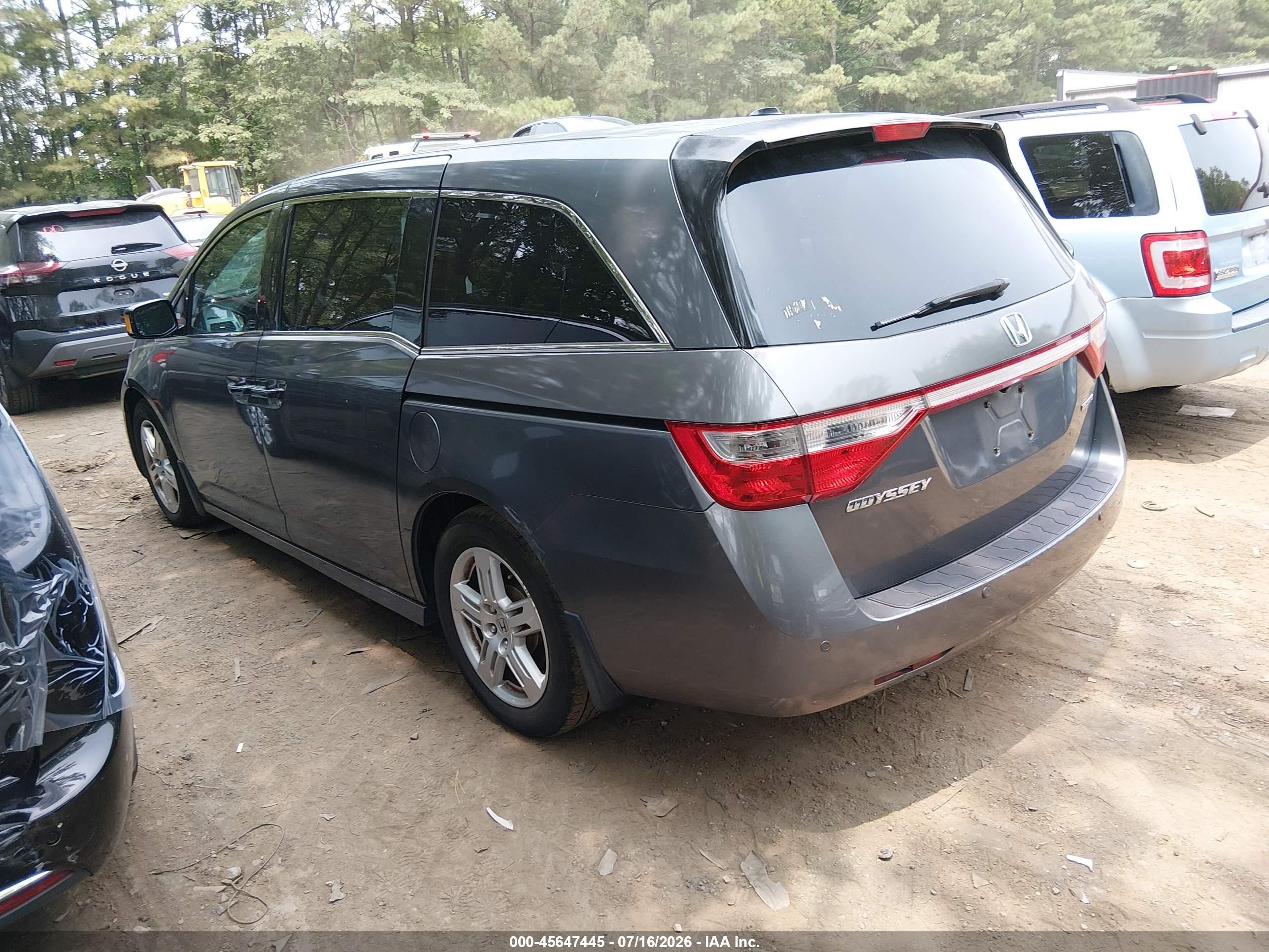 2011 Honda Odyssey Touring/touring Elite Gray vin: 5FNRL5H99BB016491