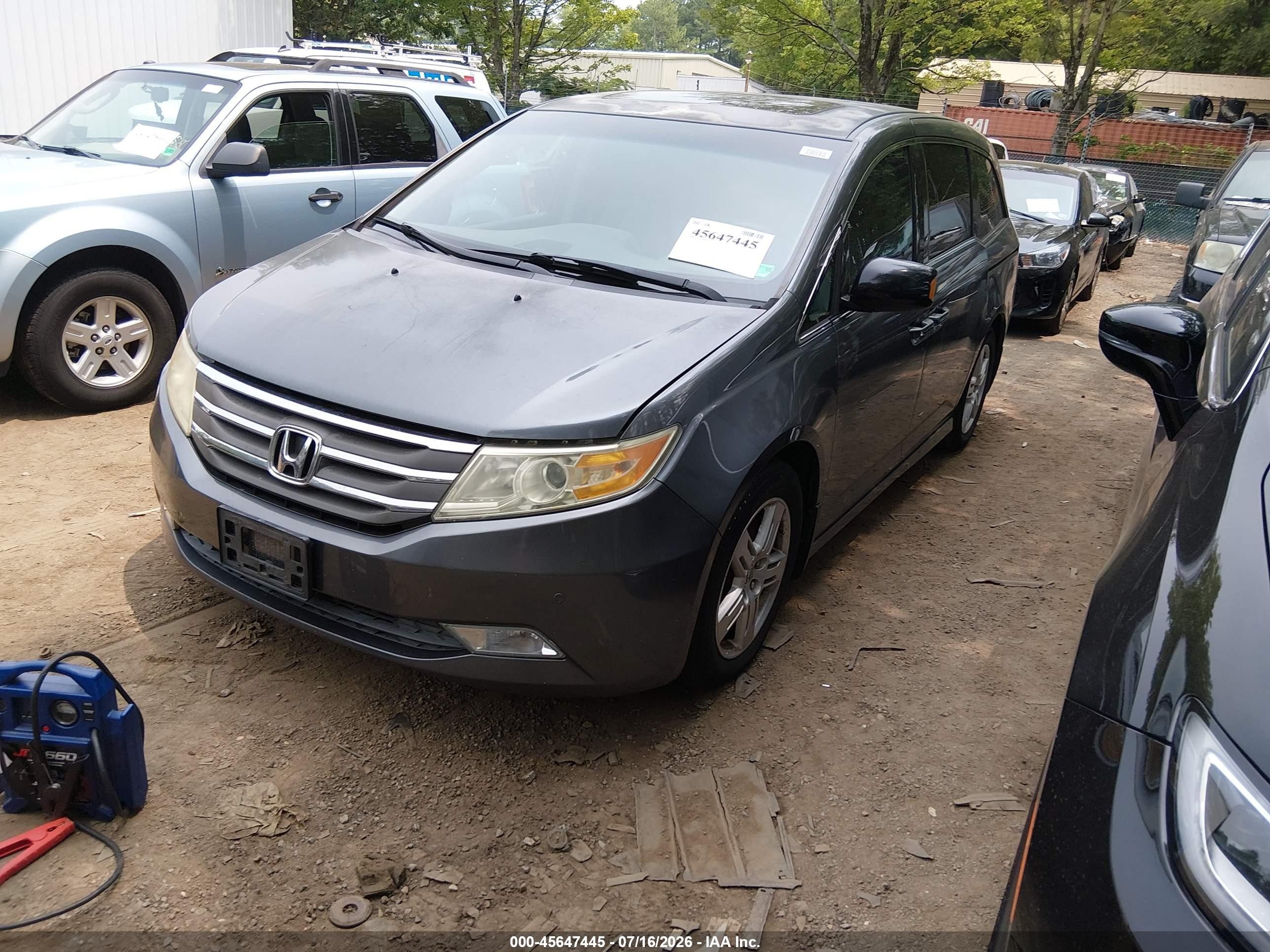 2011 Honda Odyssey Touring/touring Elite Gray vin: 5FNRL5H99BB016491