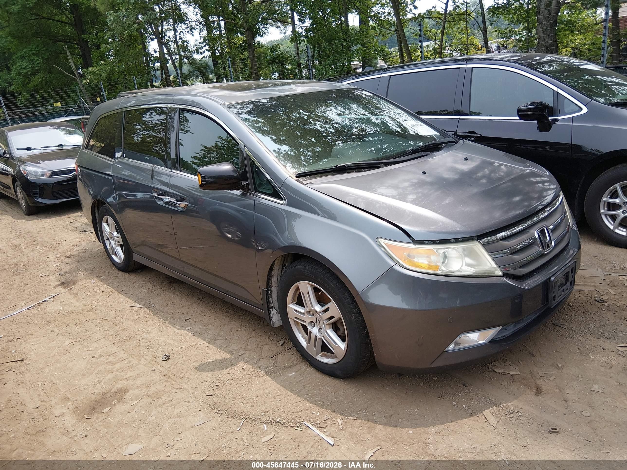 2011 Honda Odyssey Touring/touring Elite Серый vin: 5FNRL5H99BB016491