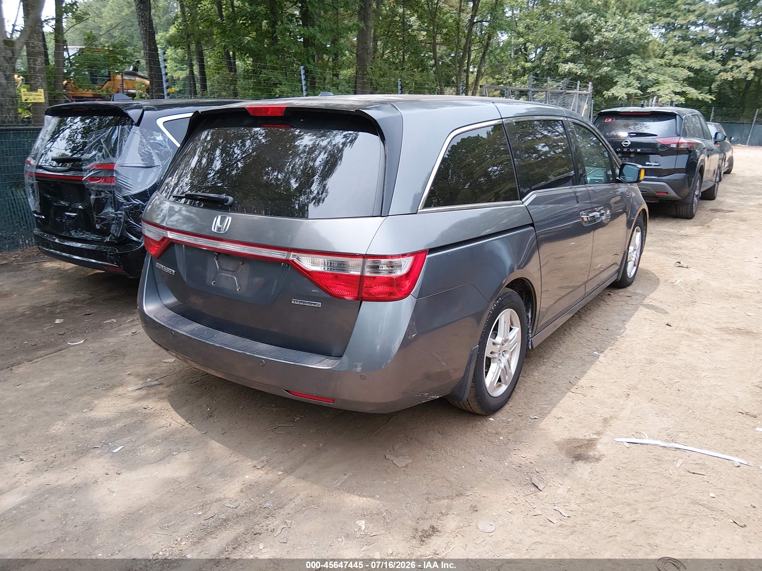 2011 Honda Odyssey Touring/touring Elite Gray vin: 5FNRL5H99BB016491