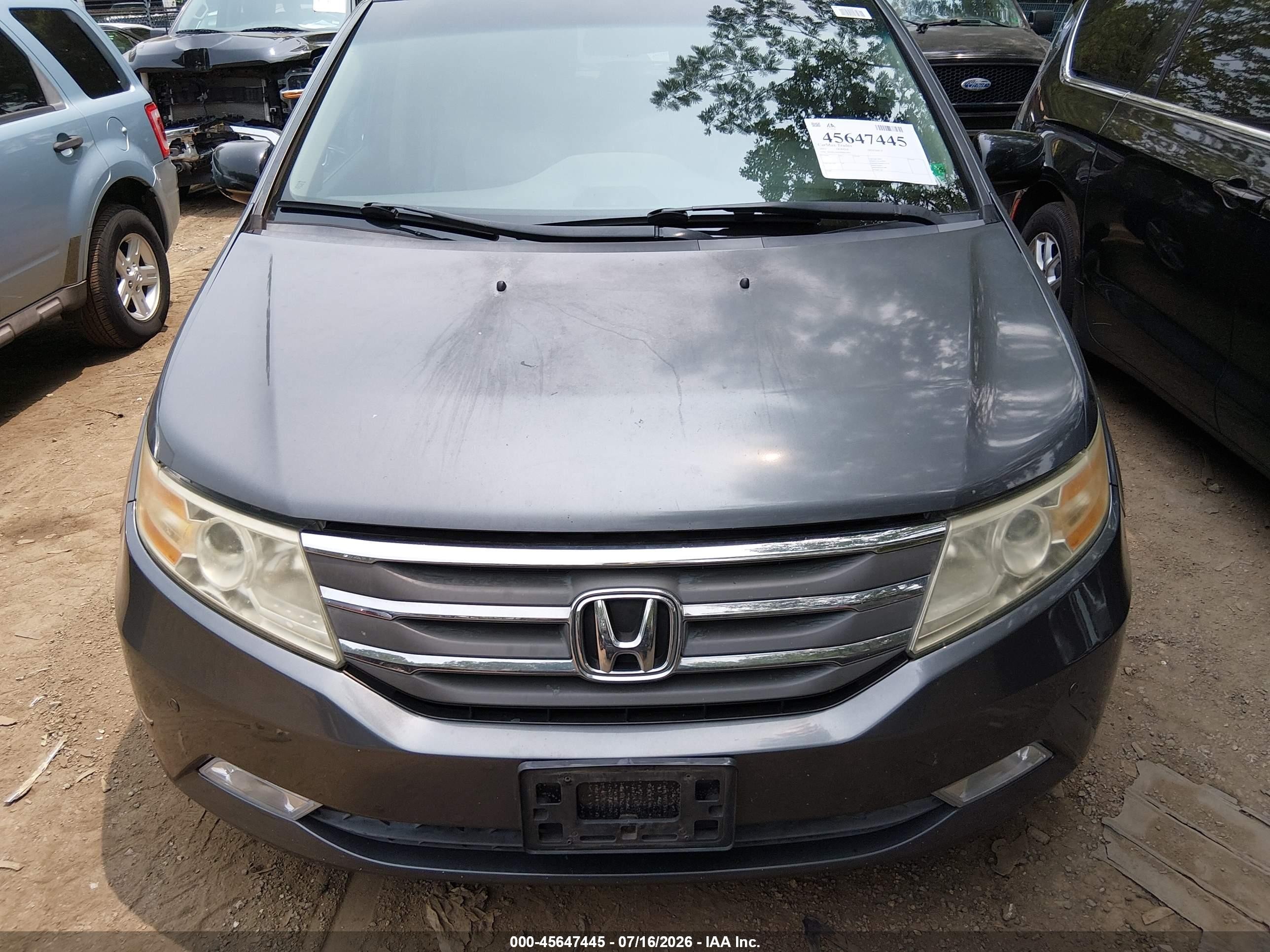2011 Honda Odyssey Touring/touring Elite Gray vin: 5FNRL5H99BB016491