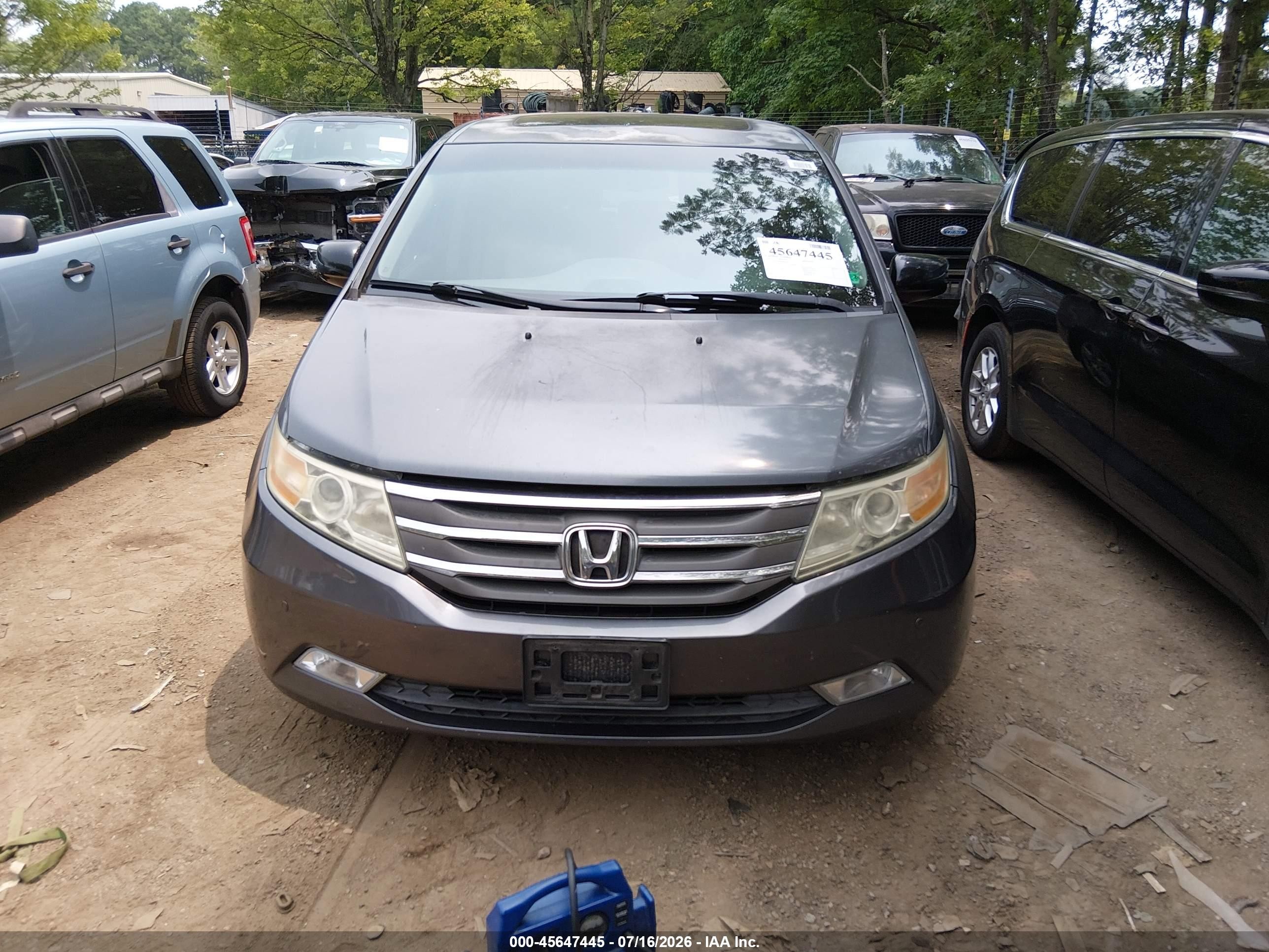 2011 Honda Odyssey Touring/touring Elite Gray vin: 5FNRL5H99BB016491