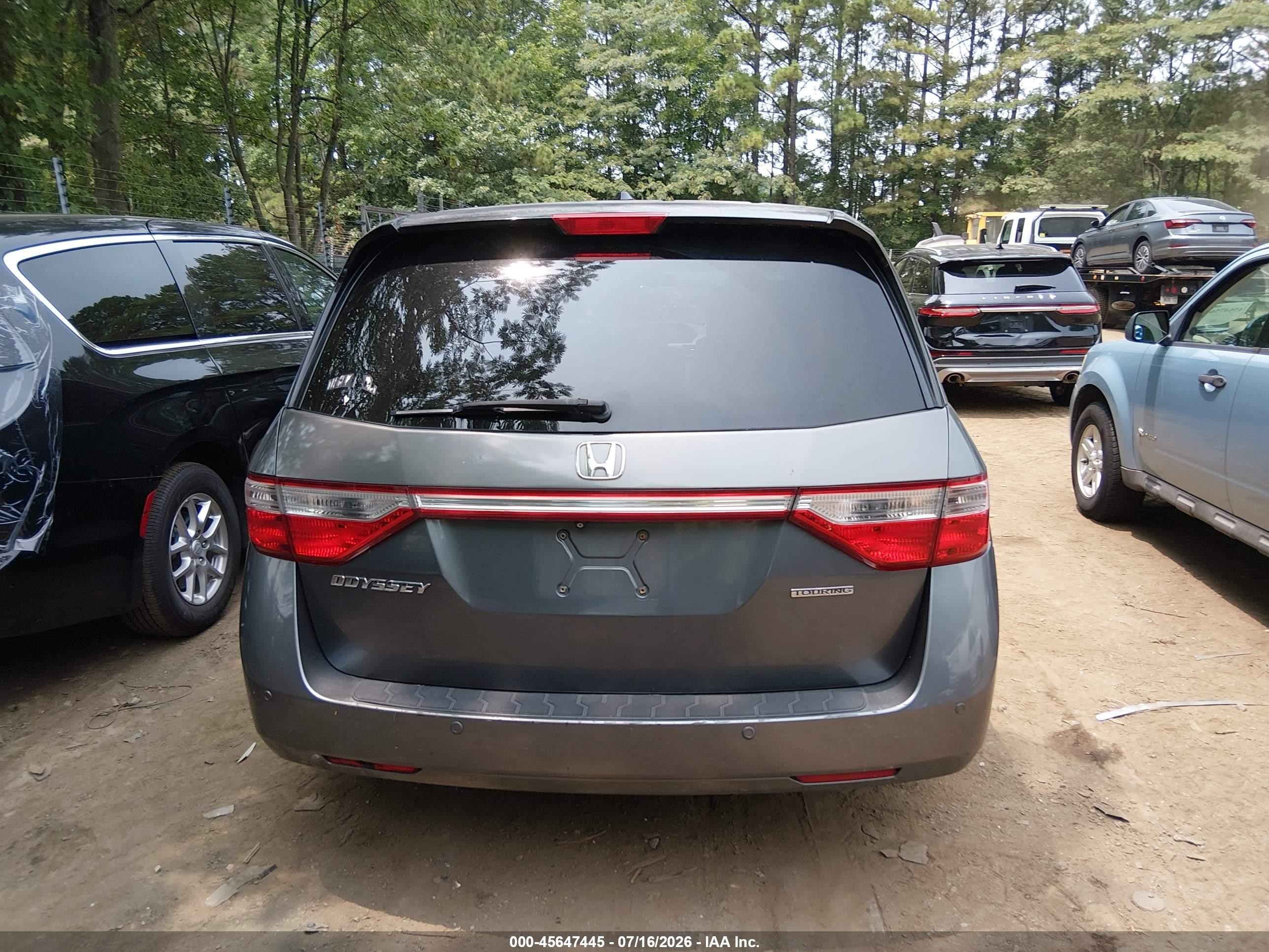 2011 Honda Odyssey Touring/touring Elite Gray vin: 5FNRL5H99BB016491