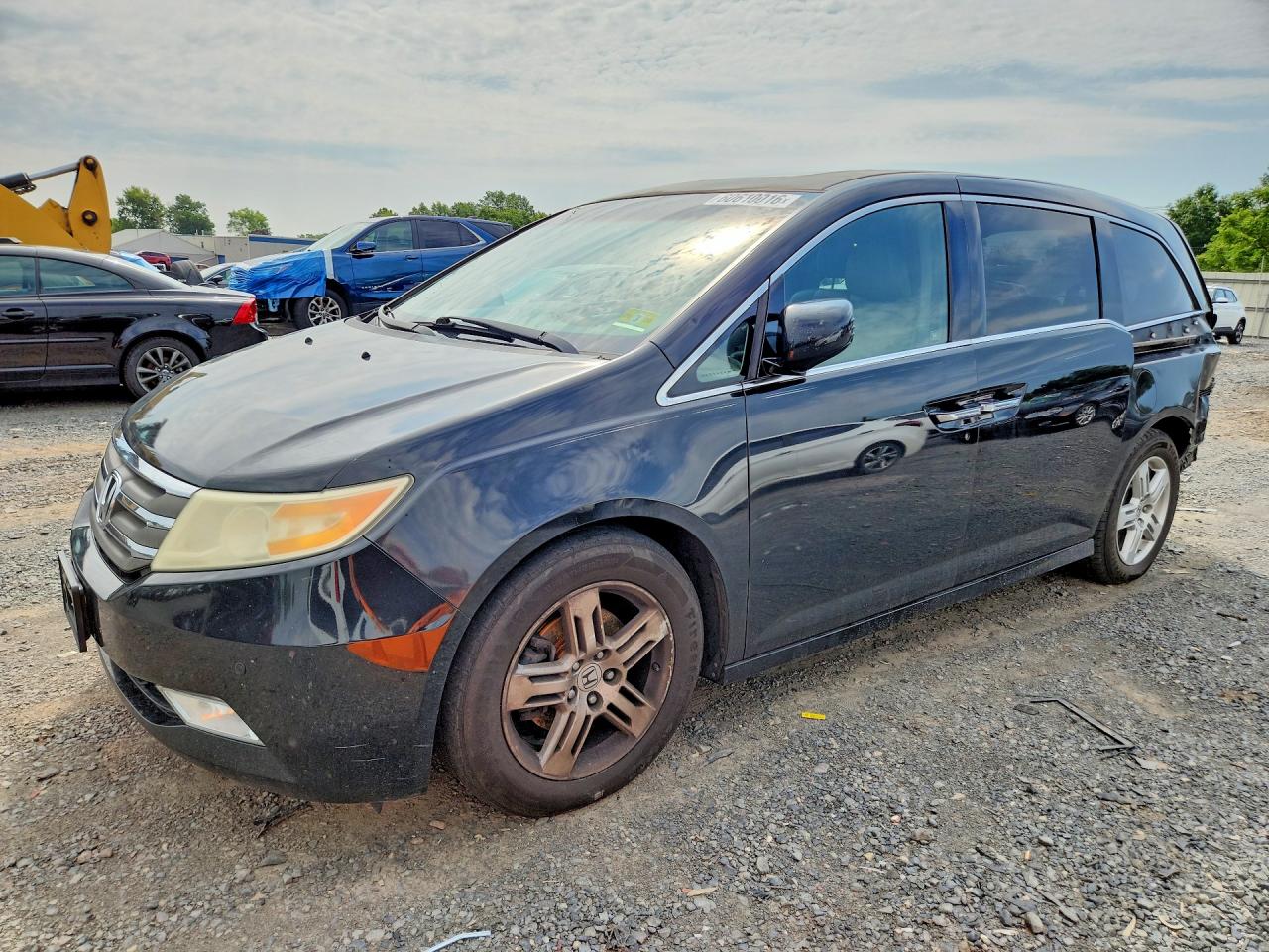 2011 Honda Odyssey Touring Black vin: 5FNRL5H99BB019908