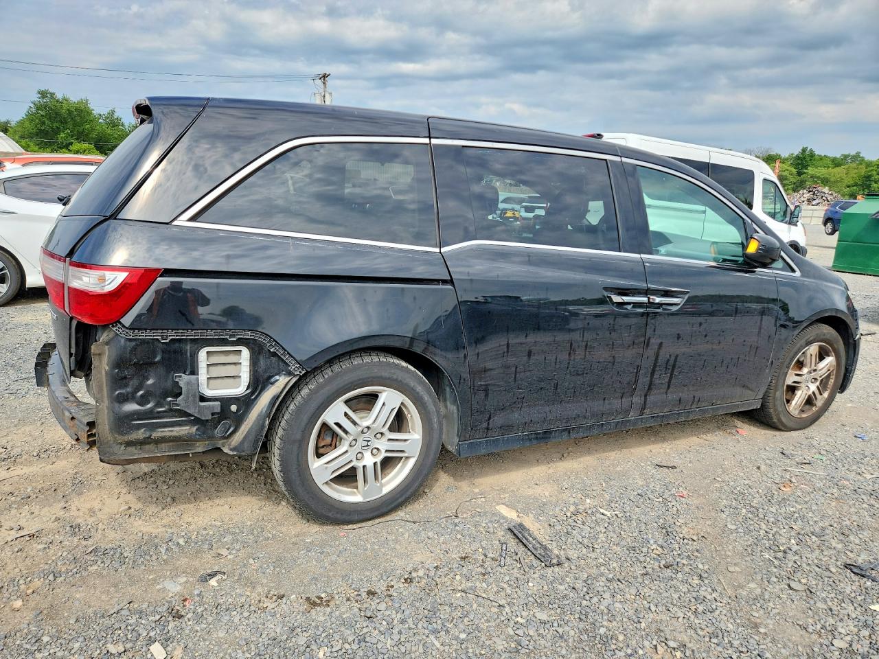 2011 Honda Odyssey Touring Black vin: 5FNRL5H99BB019908