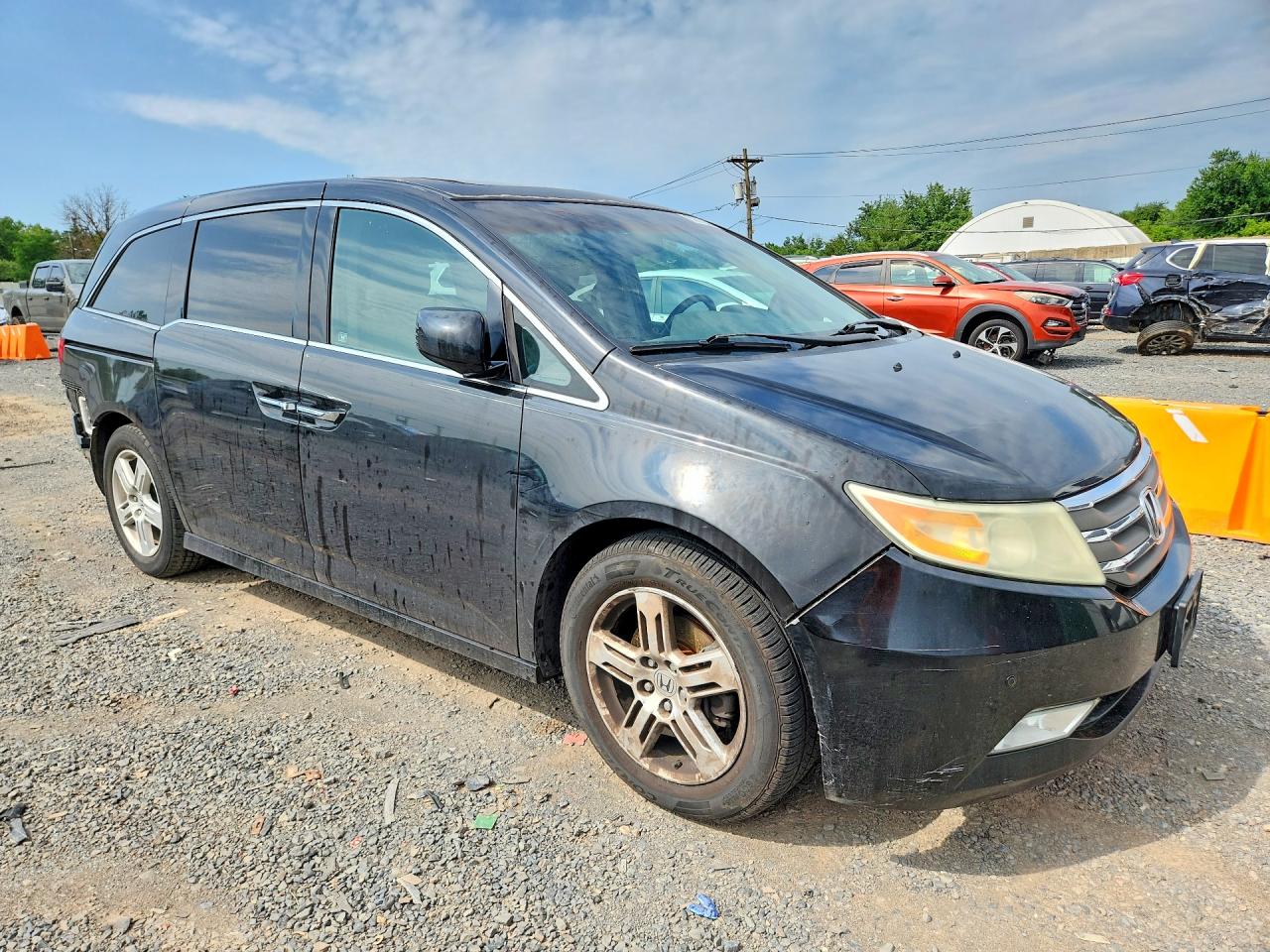 2011 Honda Odyssey Touring Black vin: 5FNRL5H99BB019908