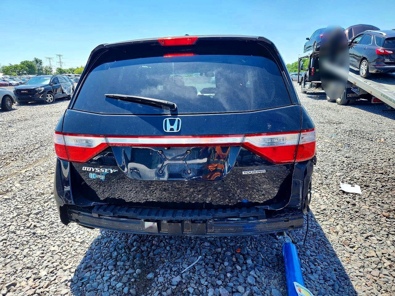 2011 Honda Odyssey Touring Black vin: 5FNRL5H99BB093572