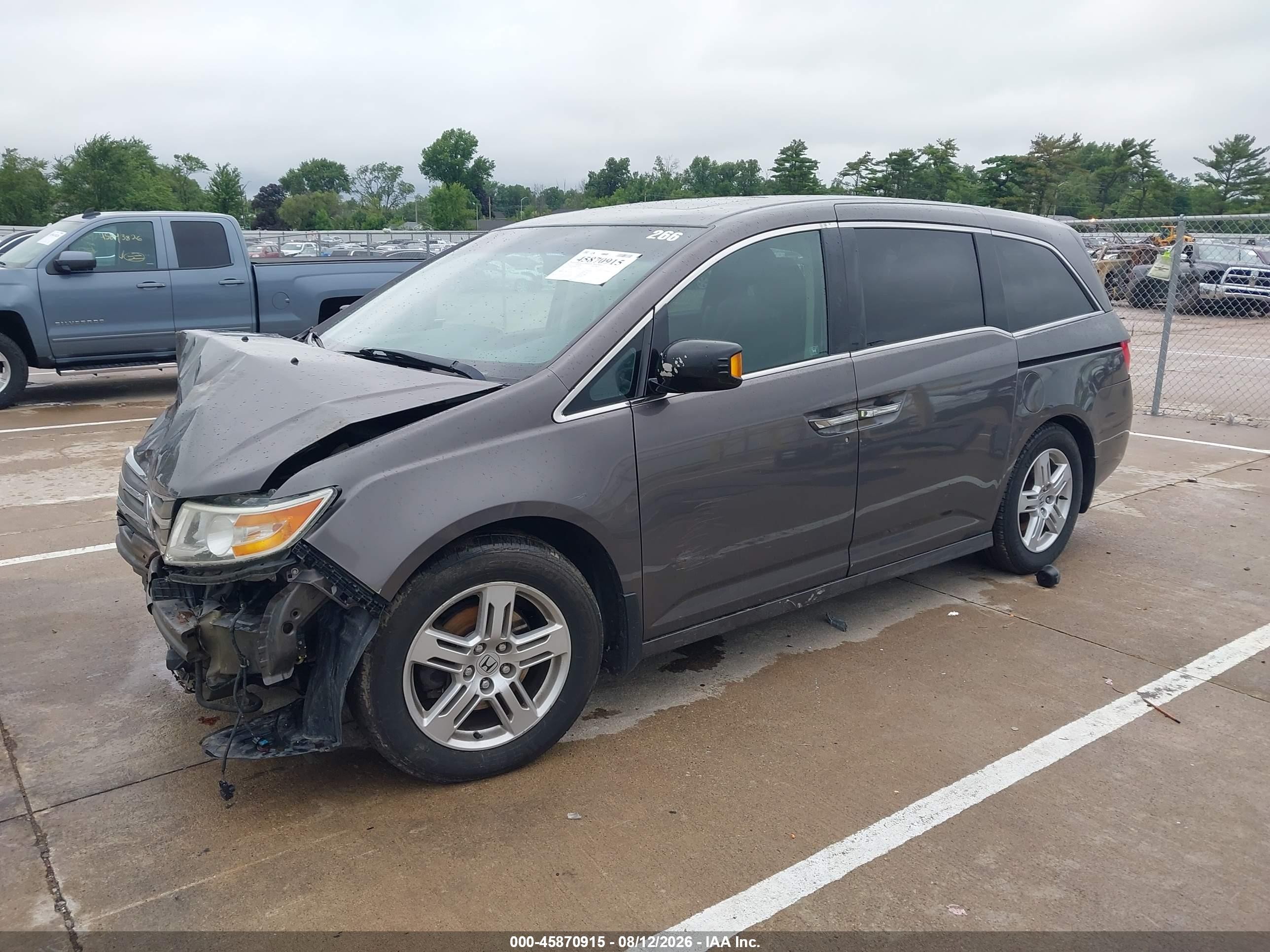 2011 Honda Odyssey Touring/touring Elite Gray vin: 5FNRL5H99BB104585