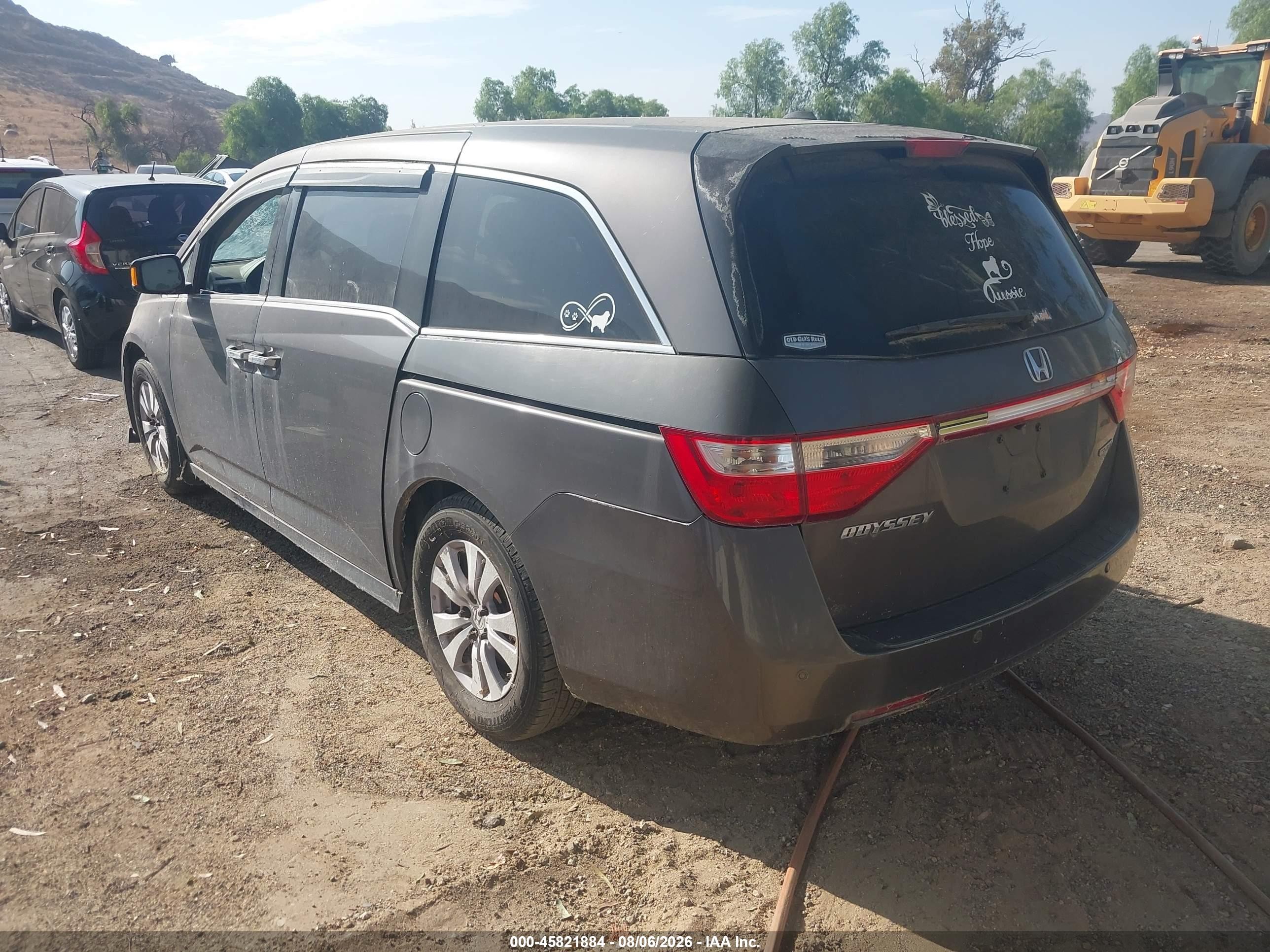 2012 Honda Odyssey Touring/touring Elite Gray vin: 5FNRL5H99CB004438