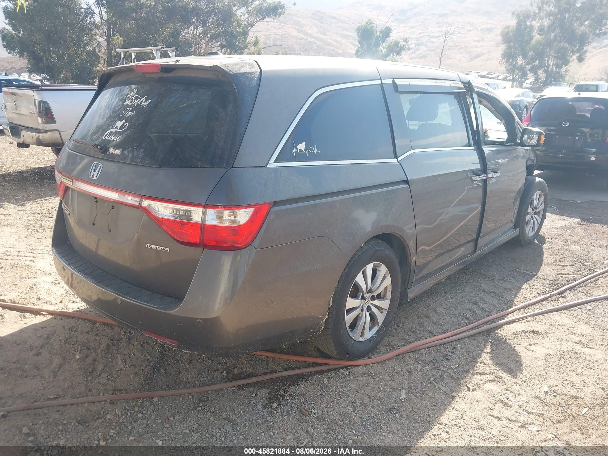 2012 Honda Odyssey Touring/touring Elite Gray vin: 5FNRL5H99CB004438