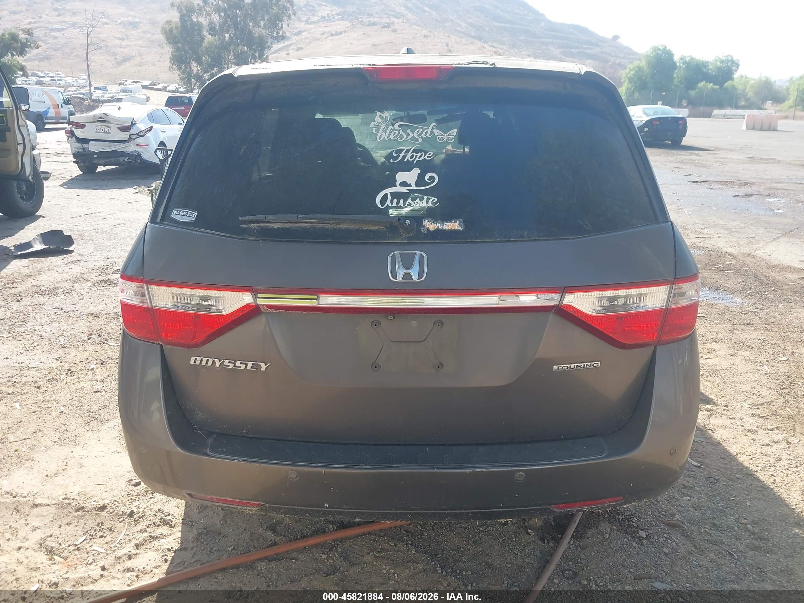 2012 Honda Odyssey Touring/touring Elite Gray vin: 5FNRL5H99CB004438